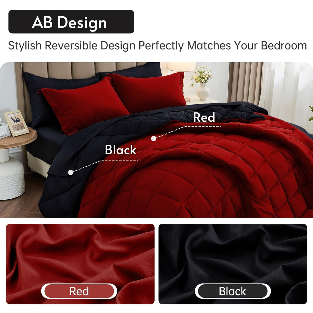 7-Piece Reversible All-Season Bed-in-a-Bag Comforter Set