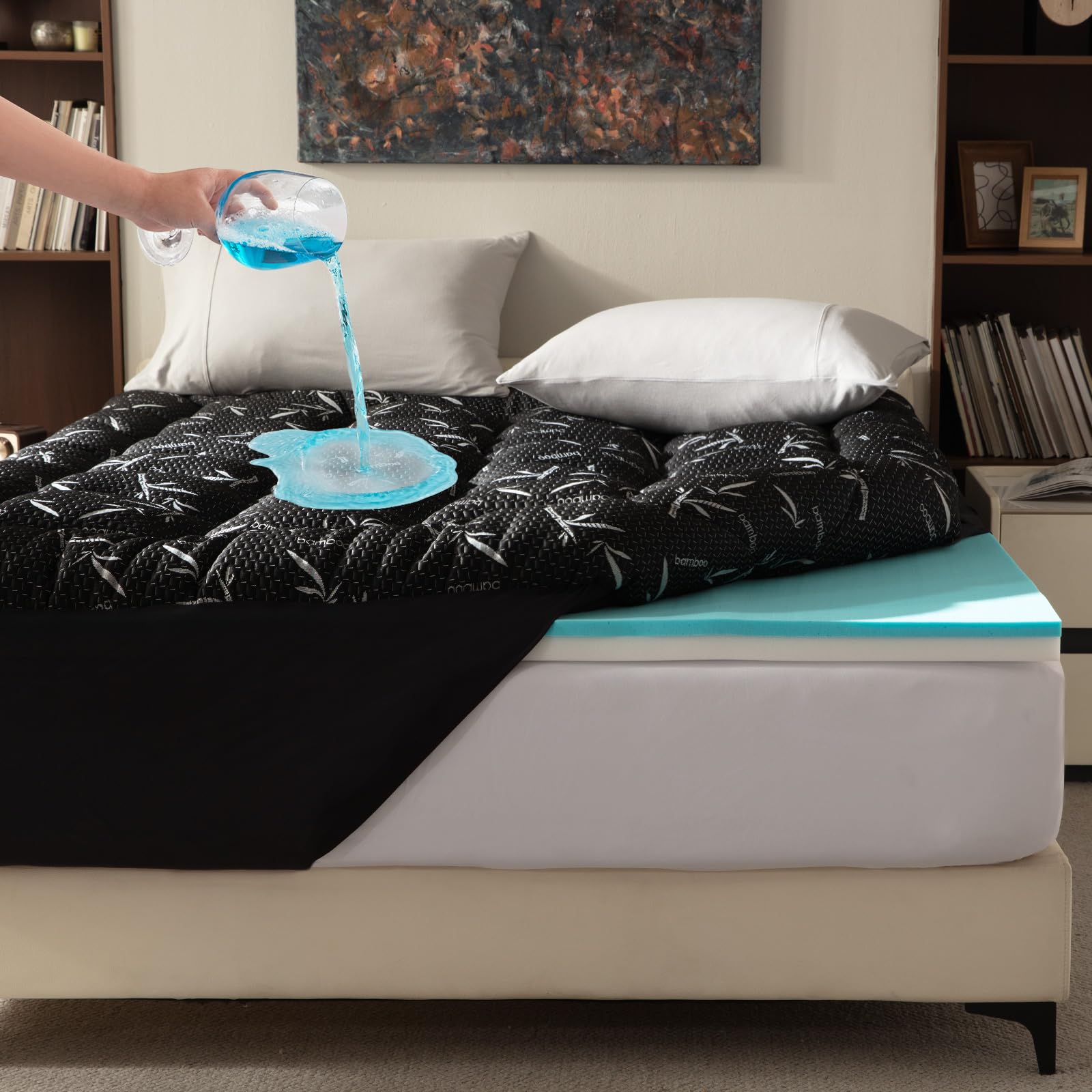 4-Inch Dual-Layer Gel Memory Foam Mattress Topper