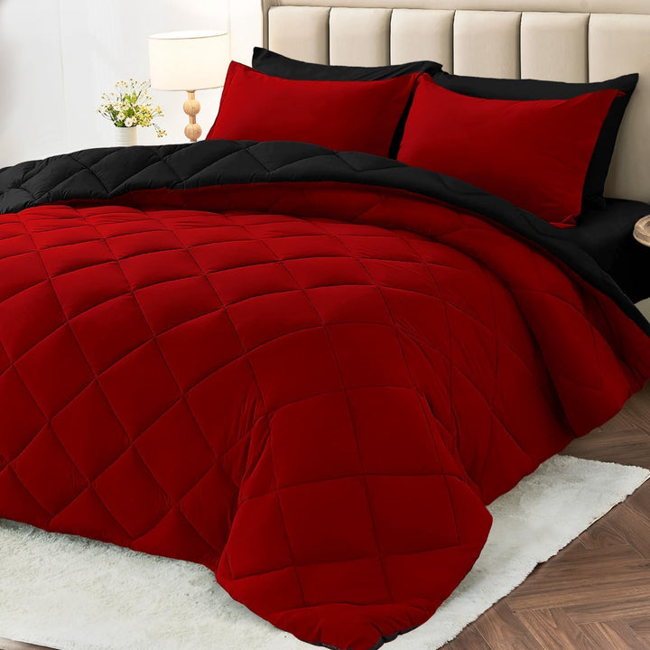 7-Piece Reversible All-Season Bed-in-a-Bag Comforter Set