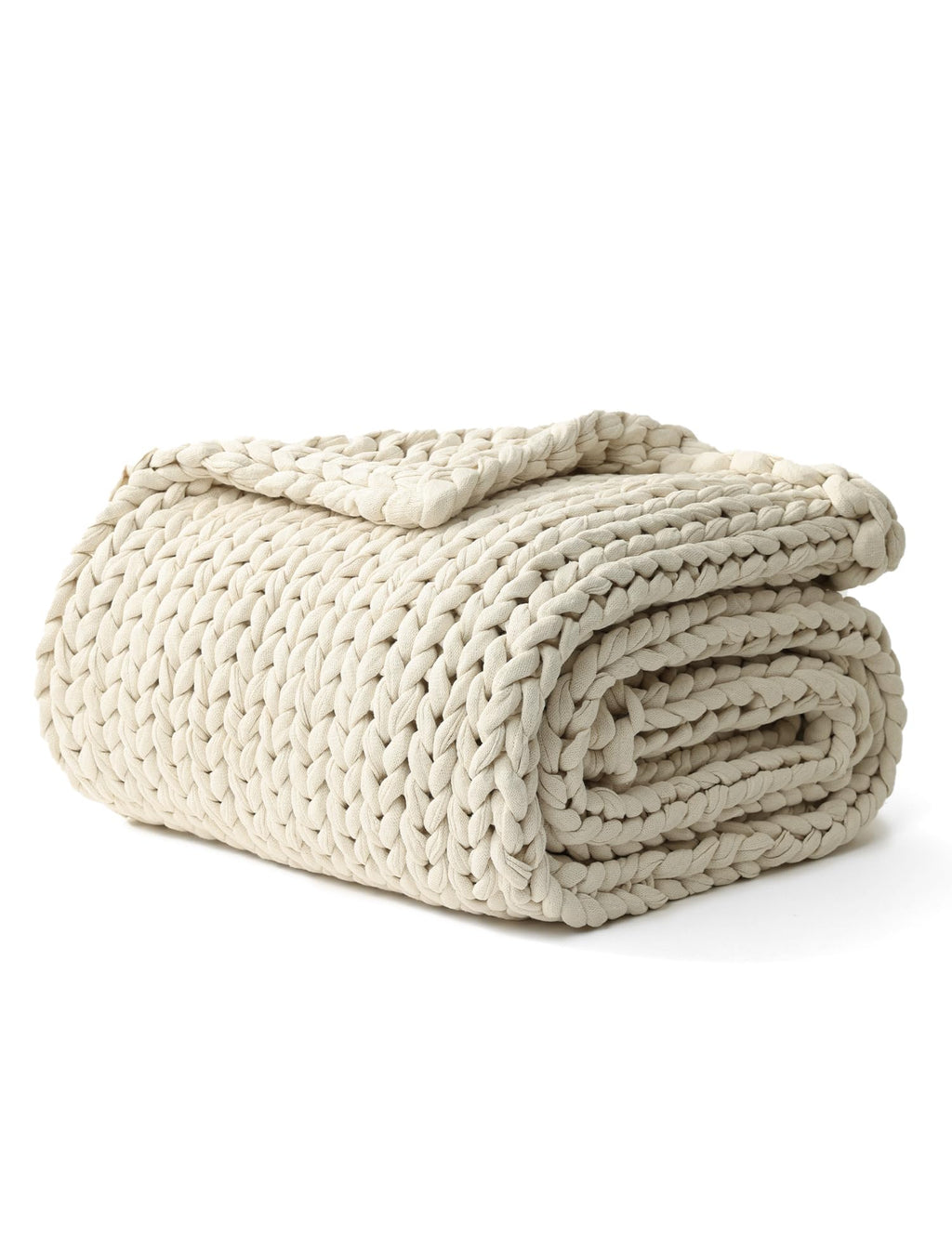 Chunky Knit Weighted Blanket with Breathable Cozy Design