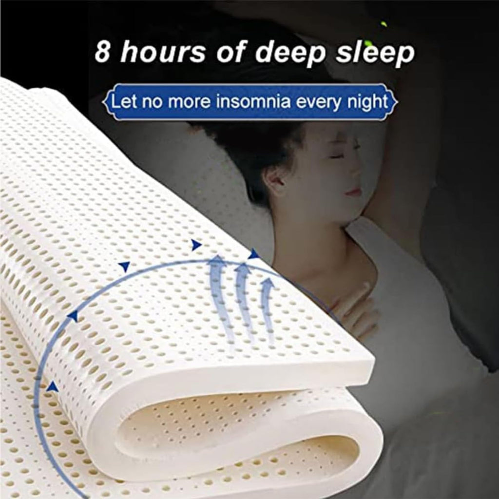 Breathable Natural Latex Mattress Topper for Pressure Relief