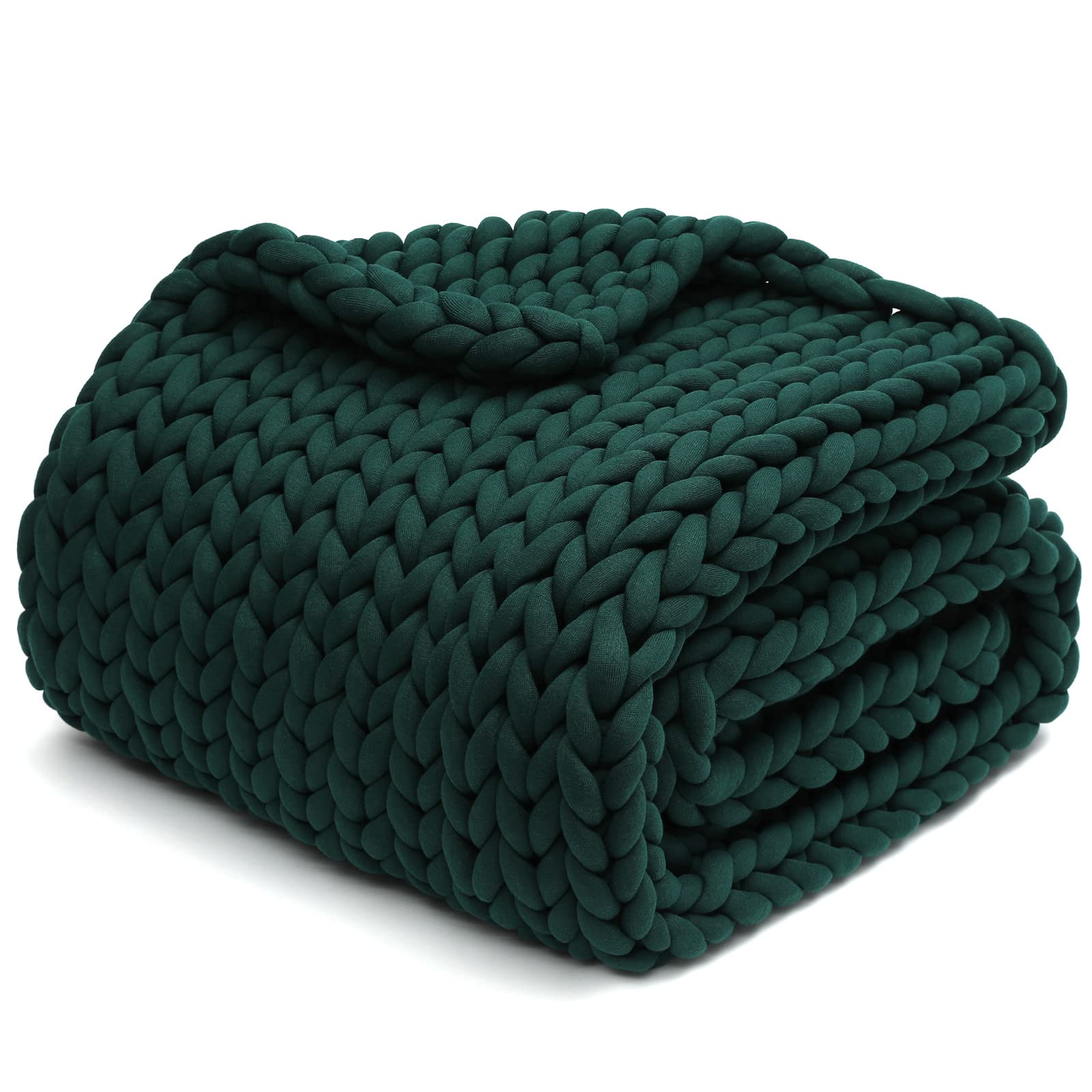 Chunky Knit Weighted Blanket with Breathable Cozy Design