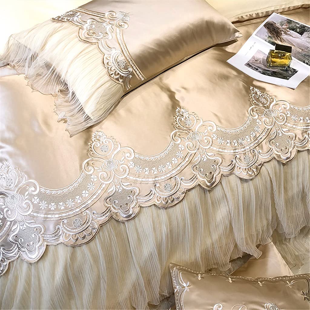 Long-Staple Cotton French Embroidered Duvet Cover Set