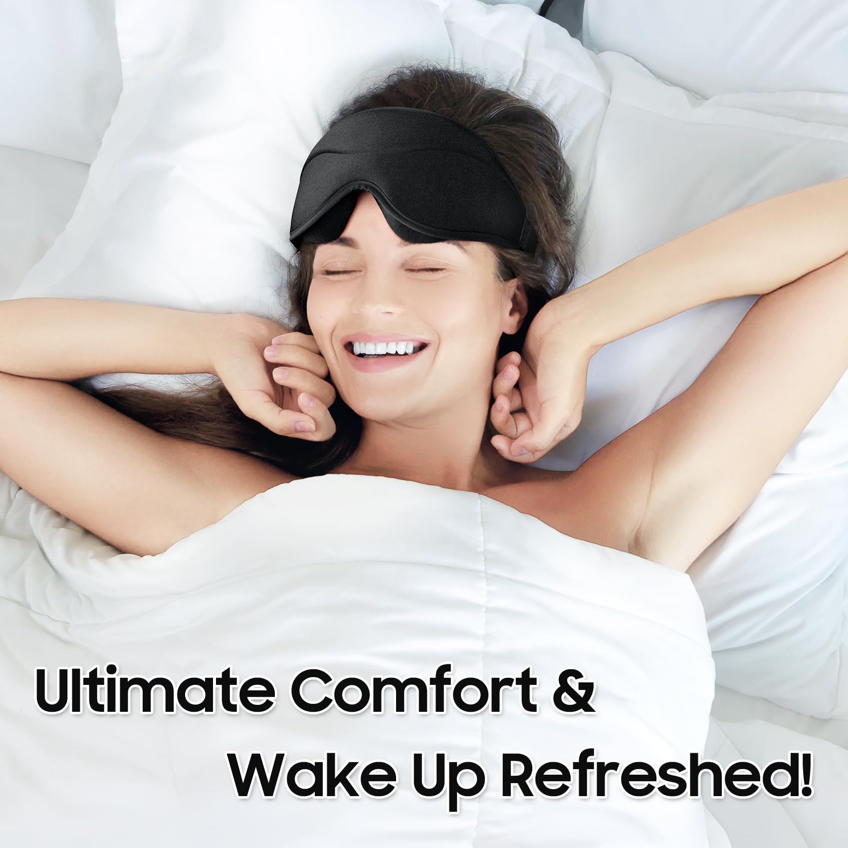 3D Total Blackout Silky Soft Adjustable Sleep Mask