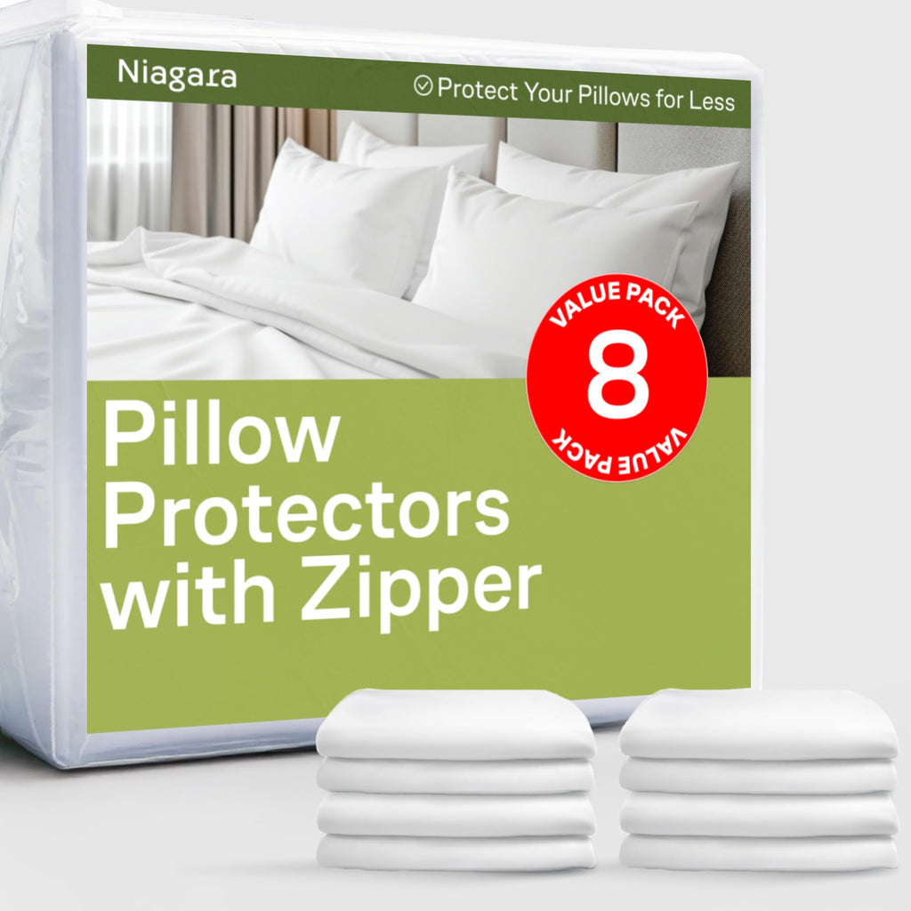 Soft Microfiber Zippered Pillow Protector Cover