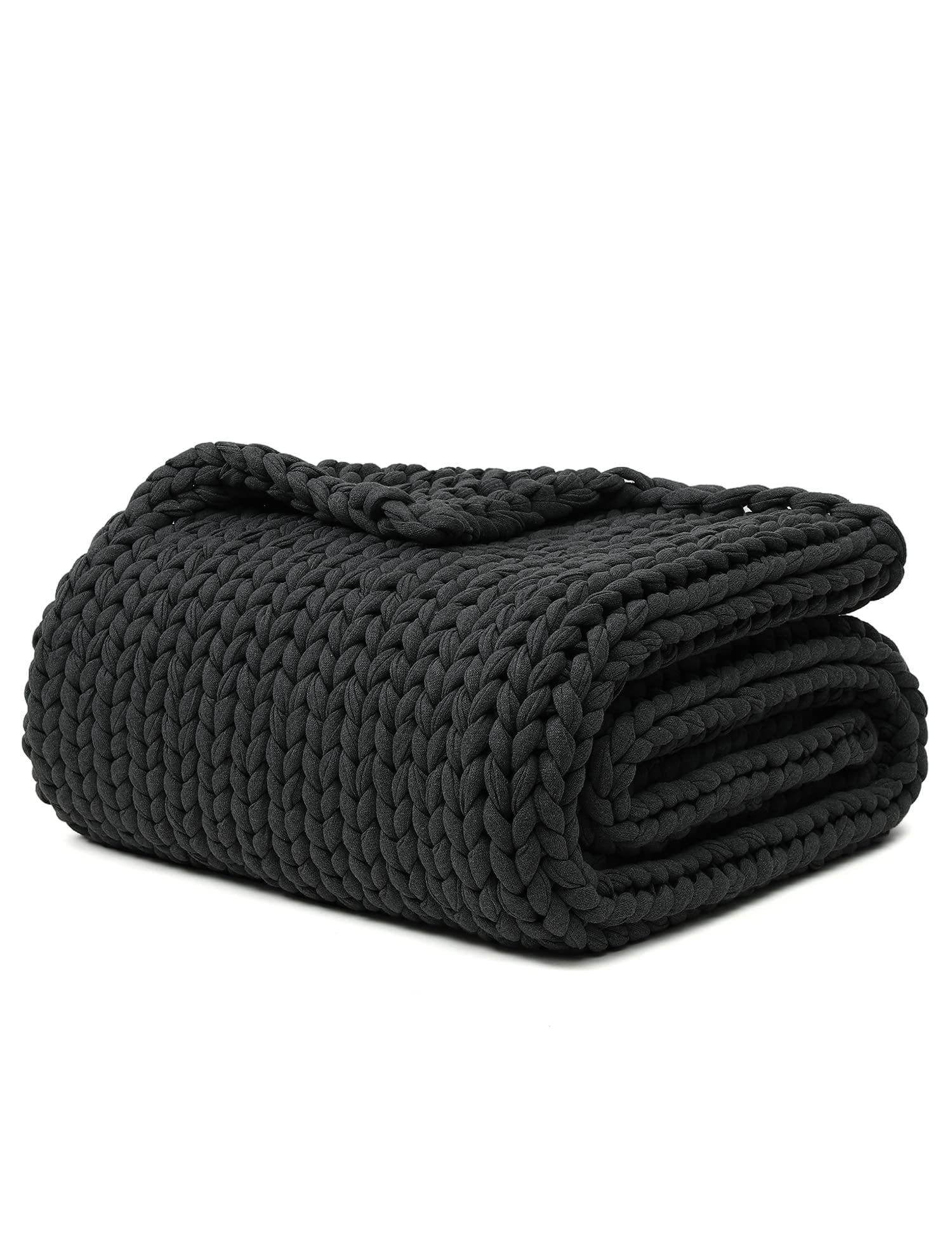 Chunky Knit Weighted Blanket with Breathable Cozy Design