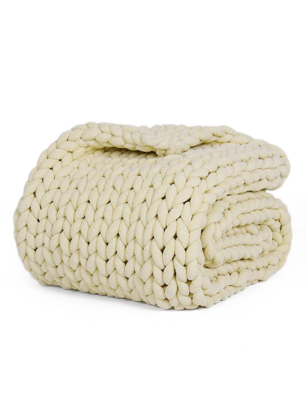 Chunky Knit Weighted Blanket with Breathable Cozy Design