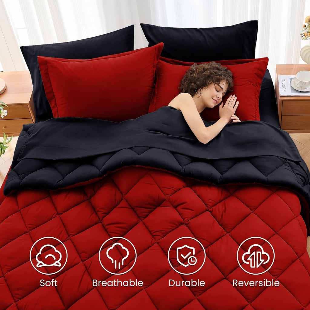 7-Piece Reversible All-Season Bed-in-a-Bag Comforter Set