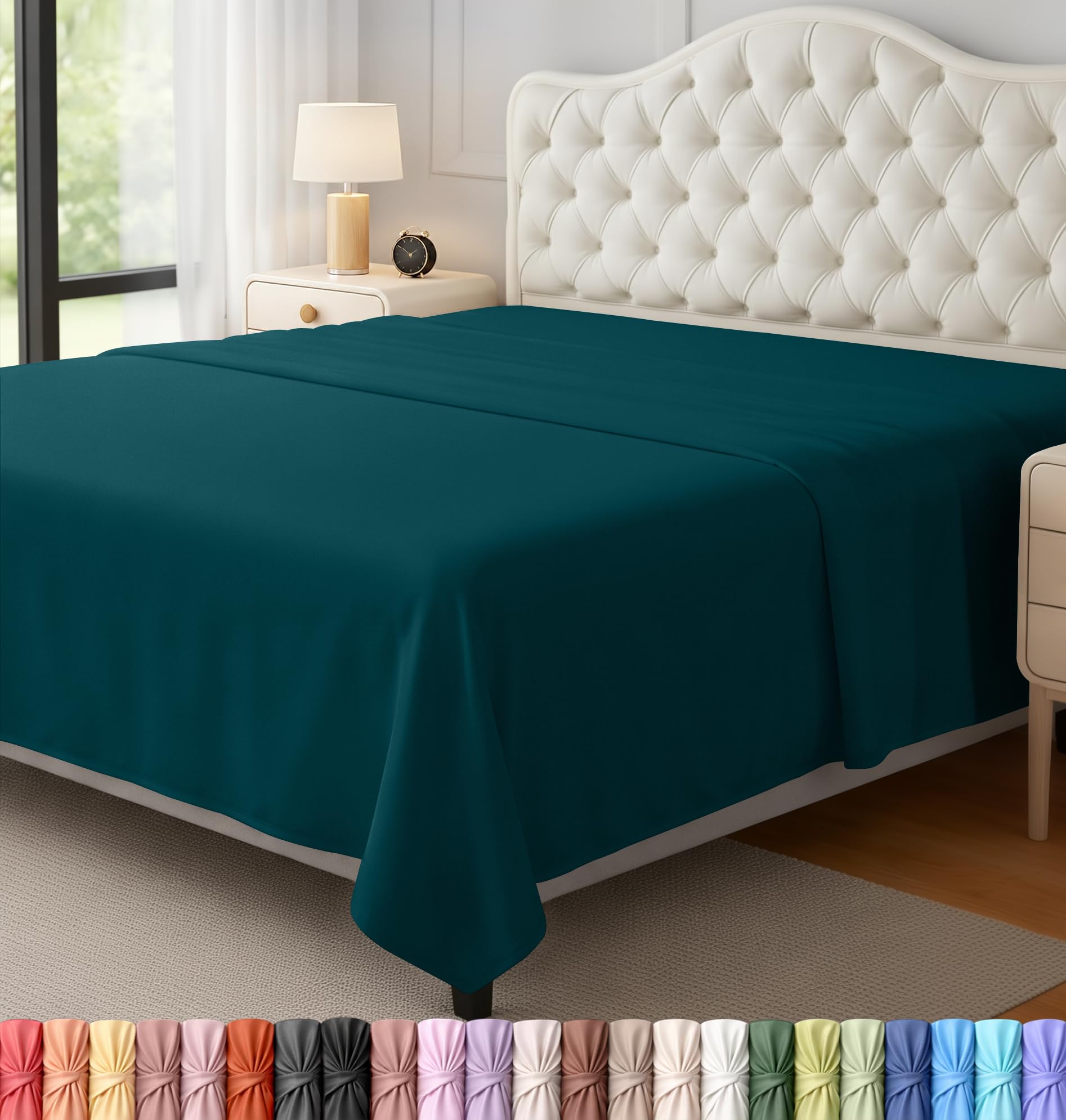 Ultra-Soft Breathable Hotel-Style Flat Bed Sheet
