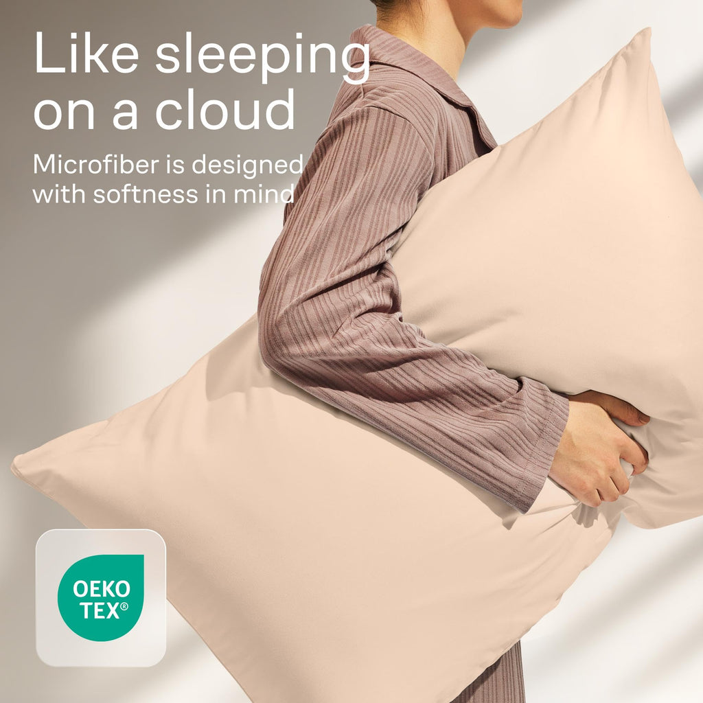 Soft Microfiber Zippered Pillow Protector Cover