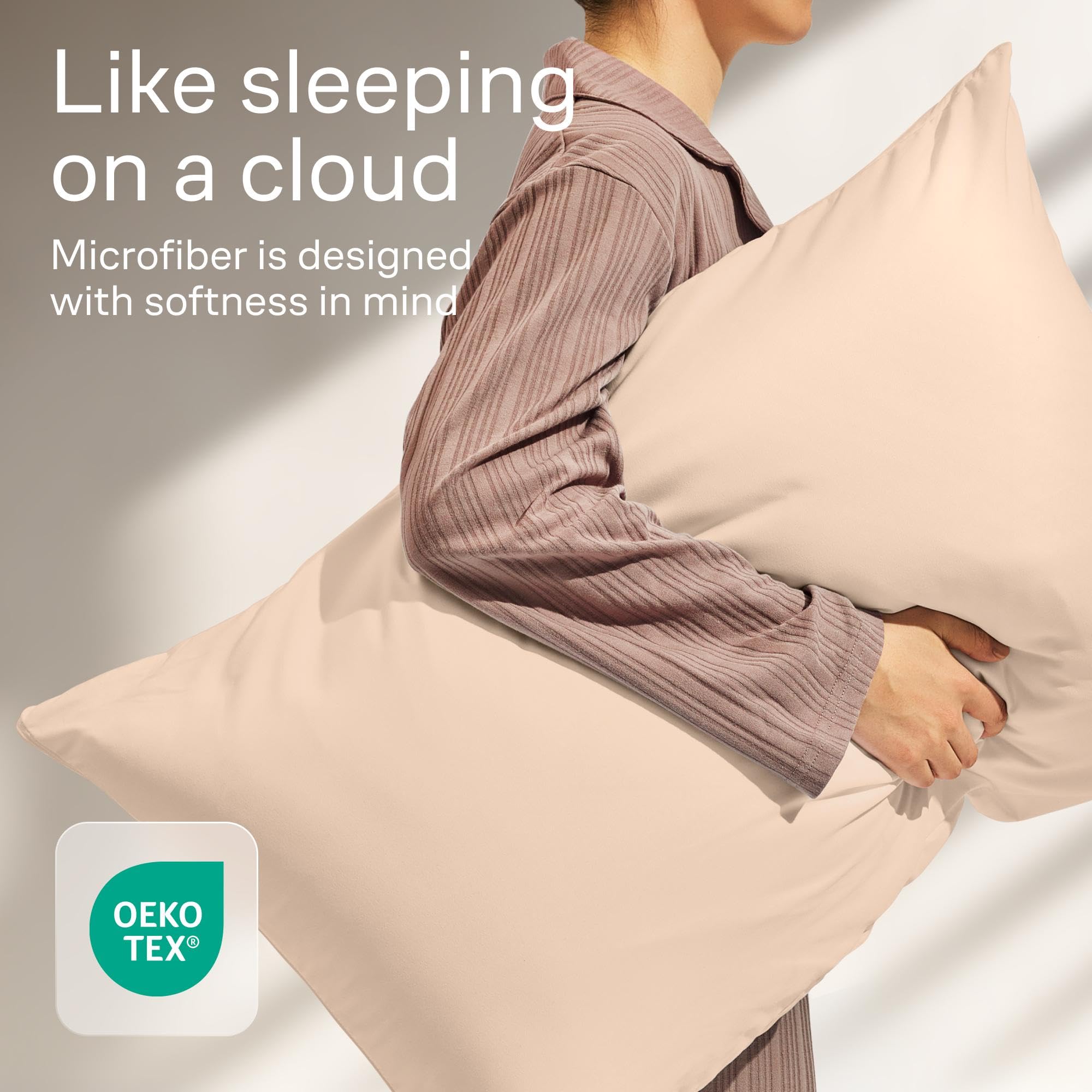 Soft Microfiber Zippered Pillow Protector Cover