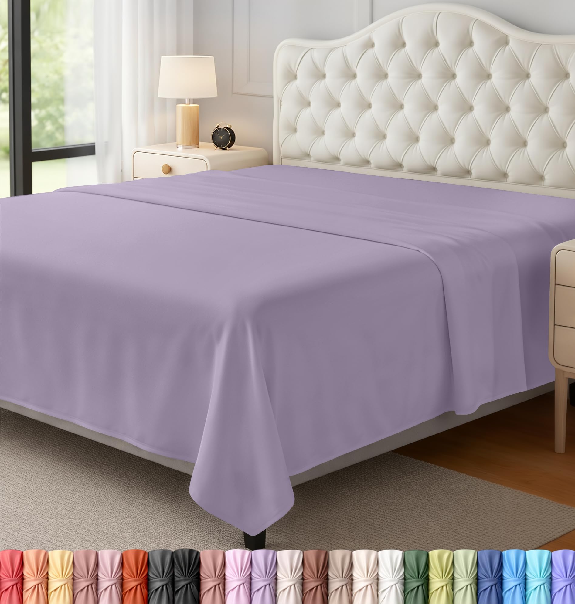Ultra-Soft Breathable Hotel-Style Flat Bed Sheet