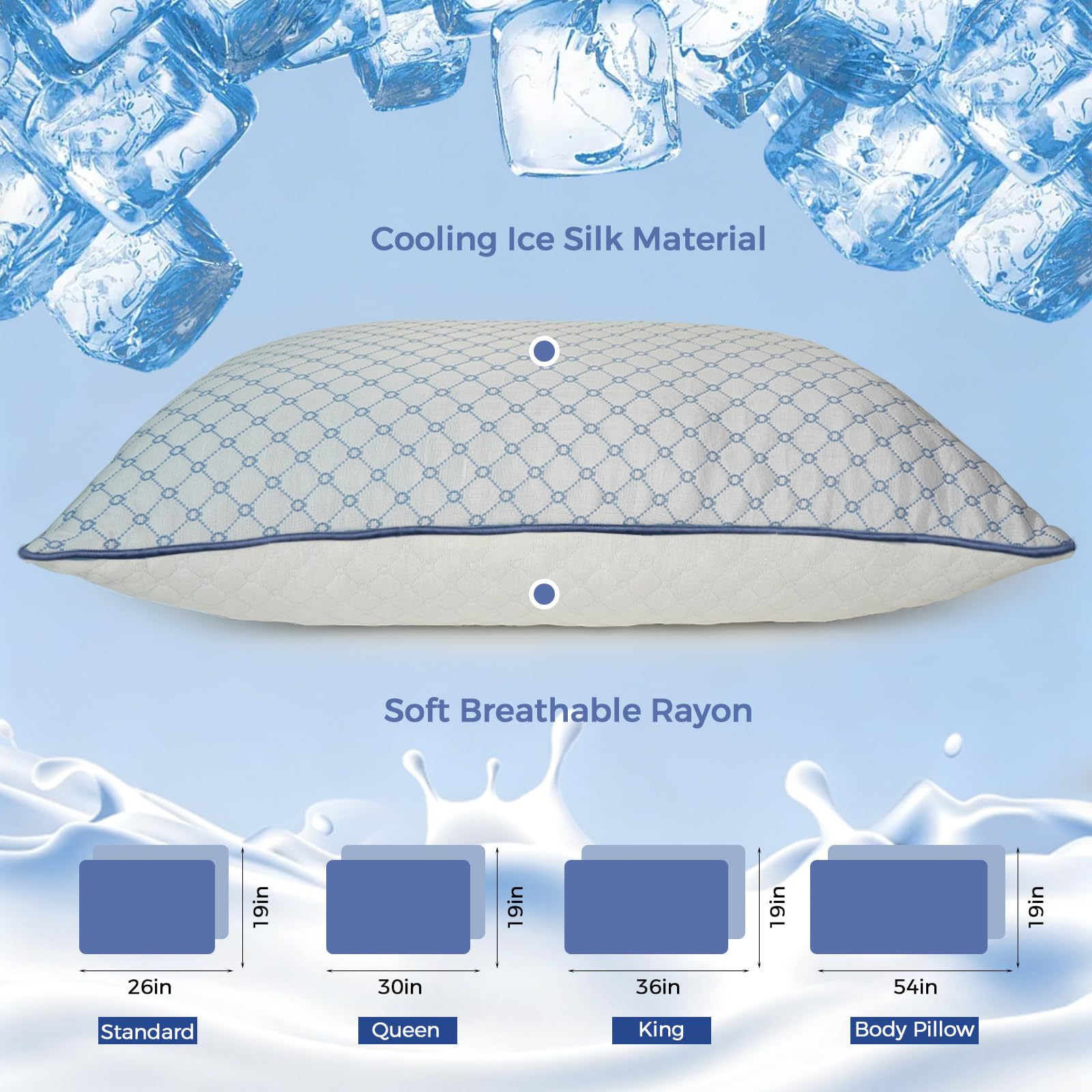 Soft Supportive Bed Pillow for Comfortable Everyday Sleep