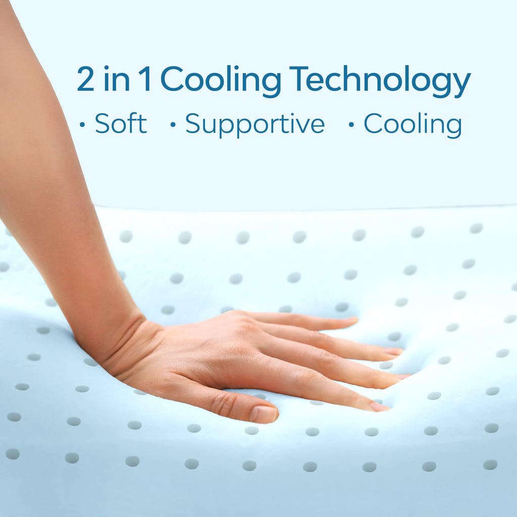 Cooling Gel Memory Foam Water Pillow for Neck Support