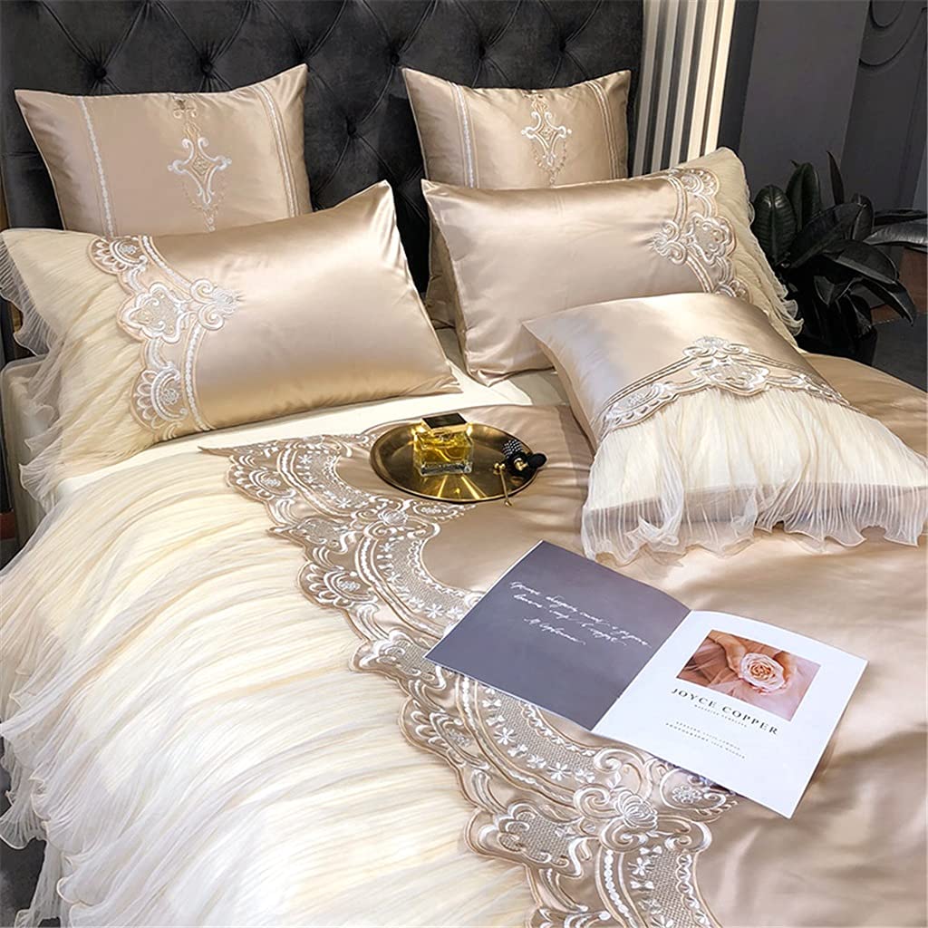 Long-Staple Cotton French Embroidered Duvet Cover Set