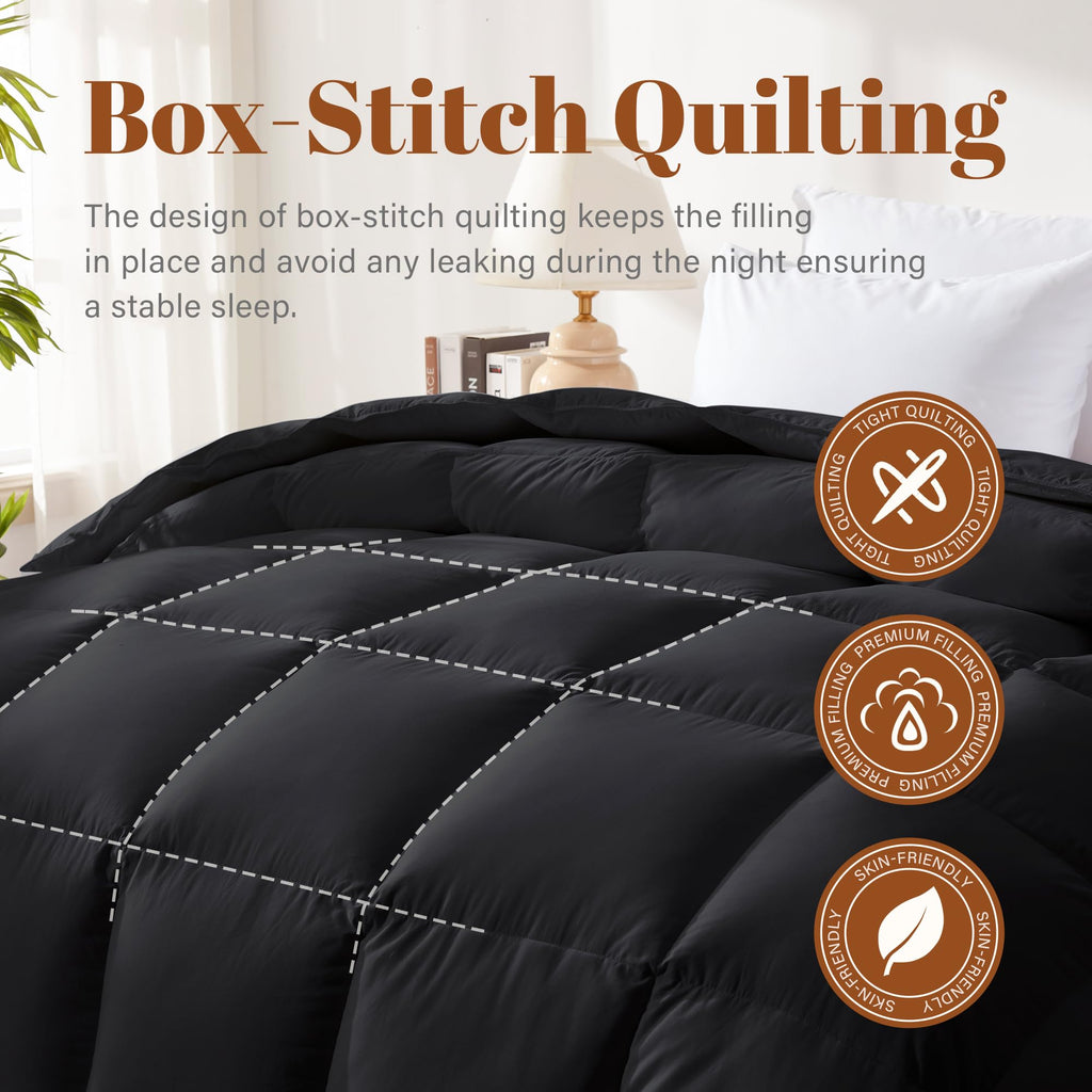 Feather and Down Fiber Comforter Duvet Insert for All Seasons