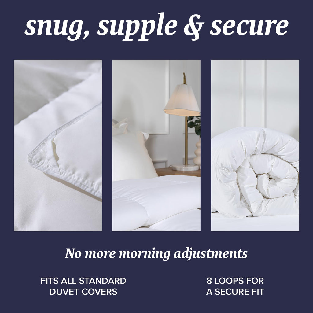 All-Season Feather Down Comforter Duvet Insert with Baffle Box