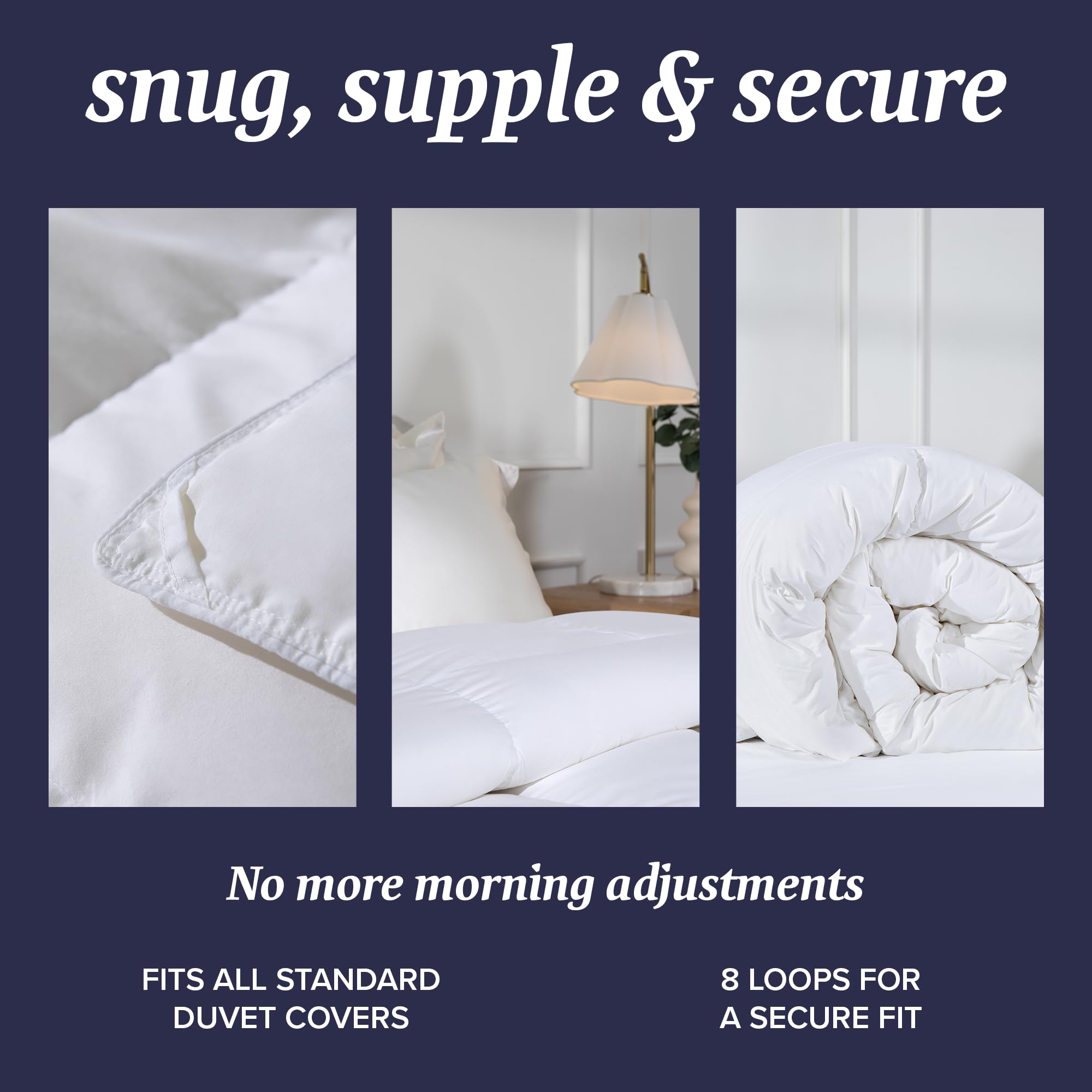 All-Season Feather Down Comforter Duvet Insert with Baffle Box