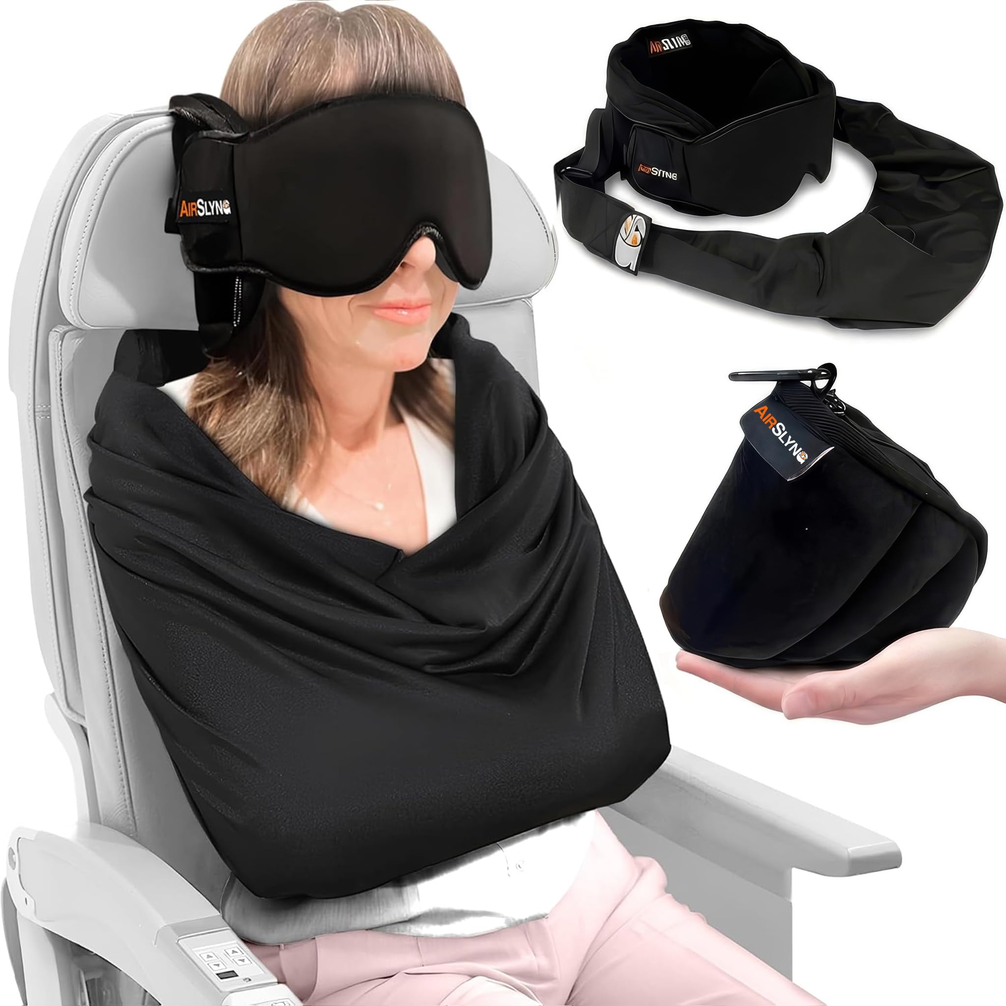 3-in-1 Memory Foam Airplane Sleep Support Pillow Set