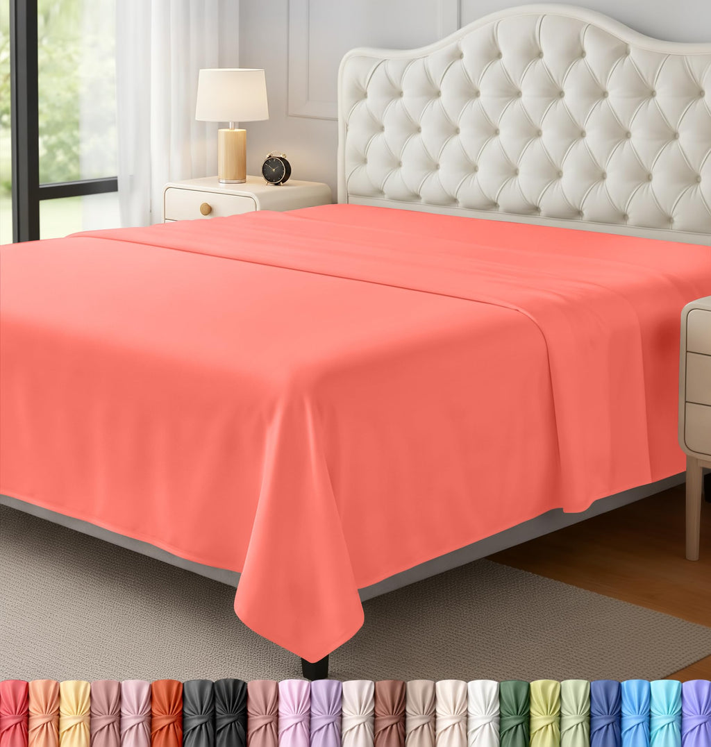 Ultra-Soft Breathable Hotel-Style Flat Bed Sheet