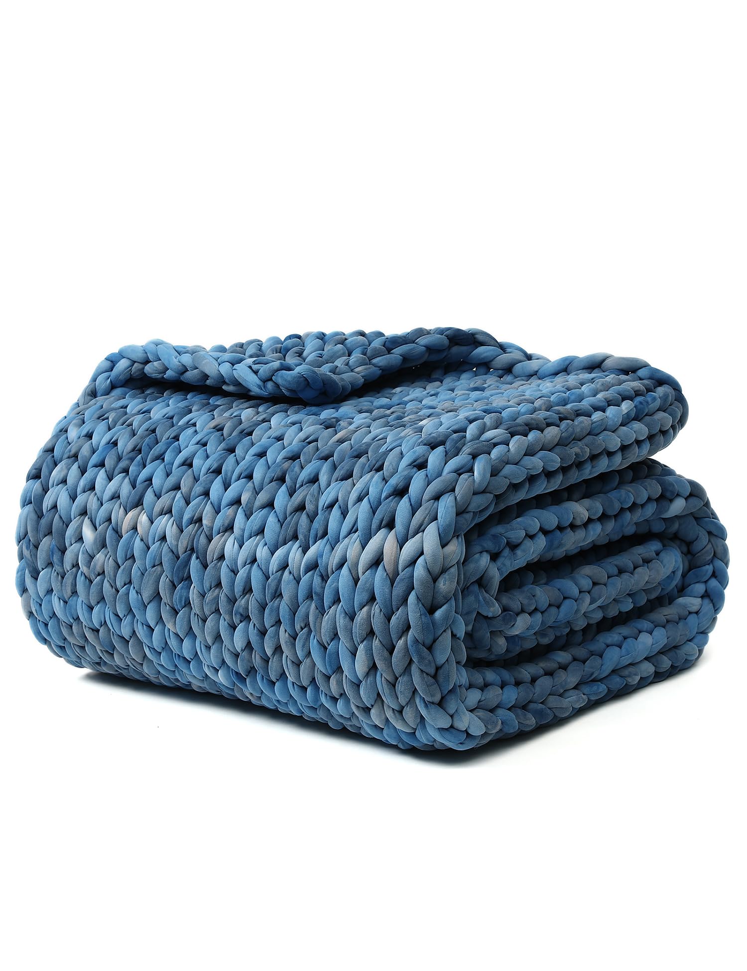 Chunky Knit Weighted Blanket with Breathable Cozy Design