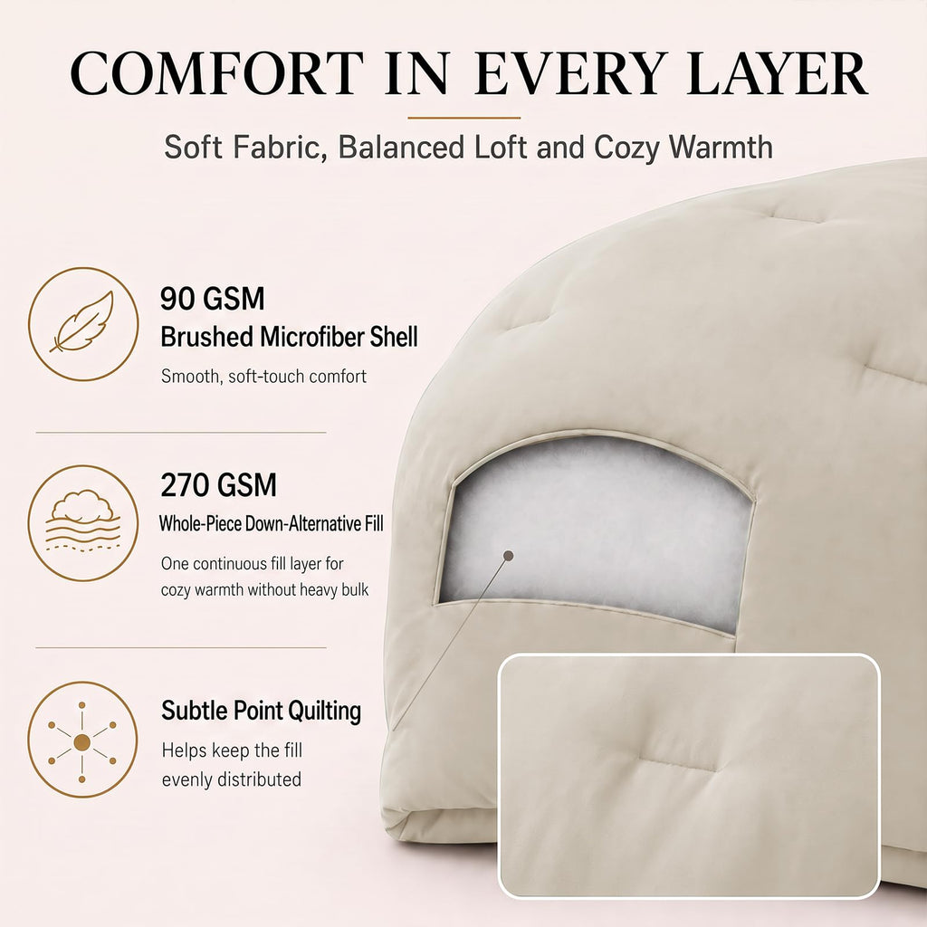 Down-Alternative Quilted Comforter Bedding Set
