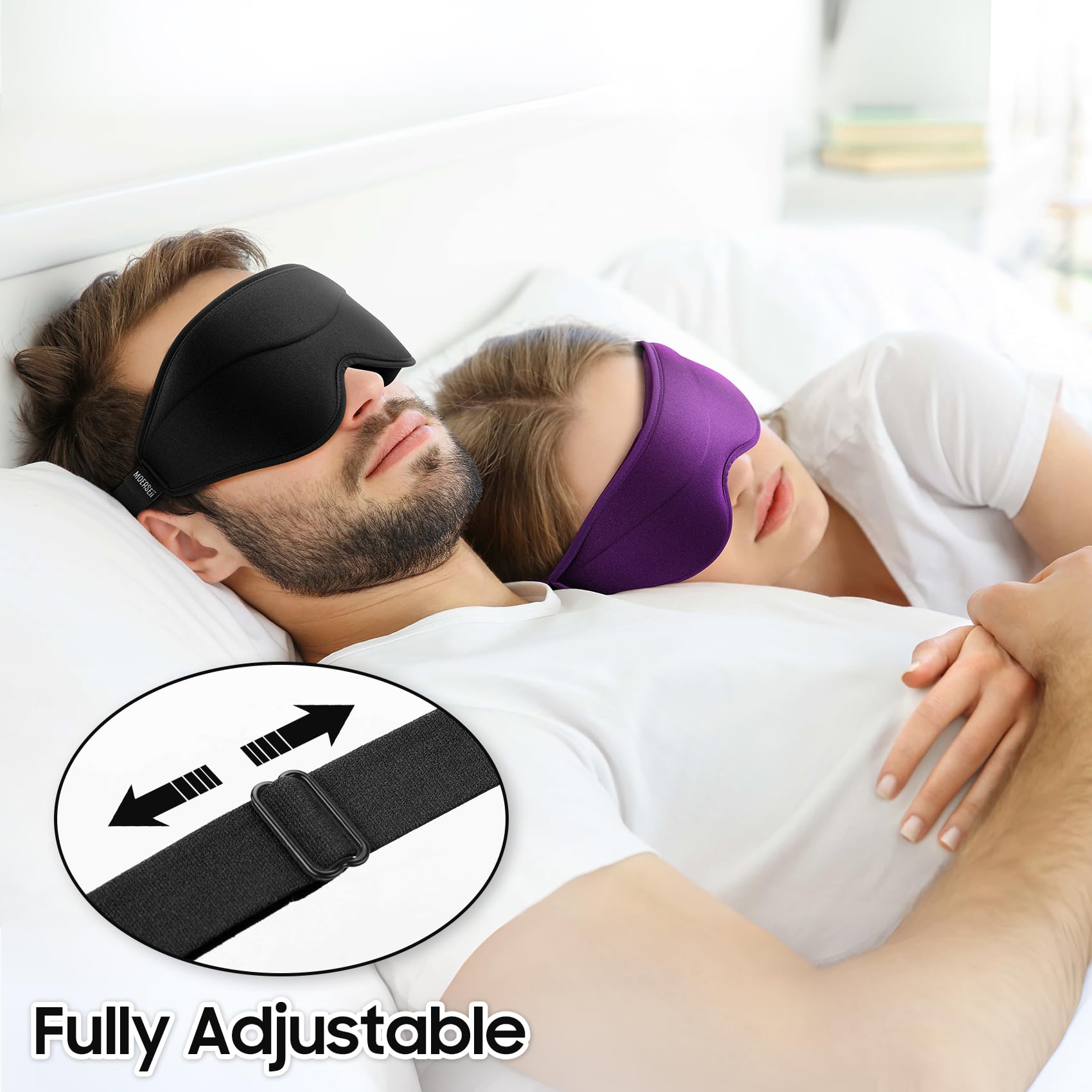 3D Total Blackout Silky Soft Adjustable Sleep Mask