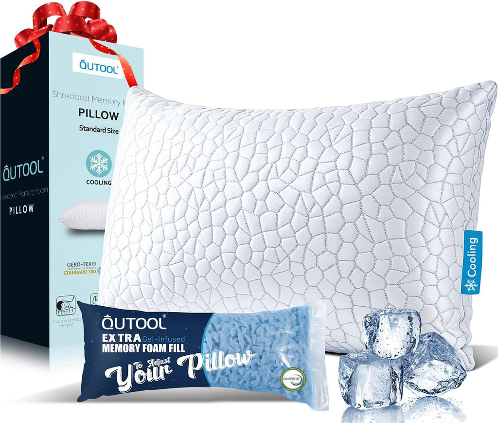 Cooling Shredded Memory Foam Pillow for Comfortable Sleep