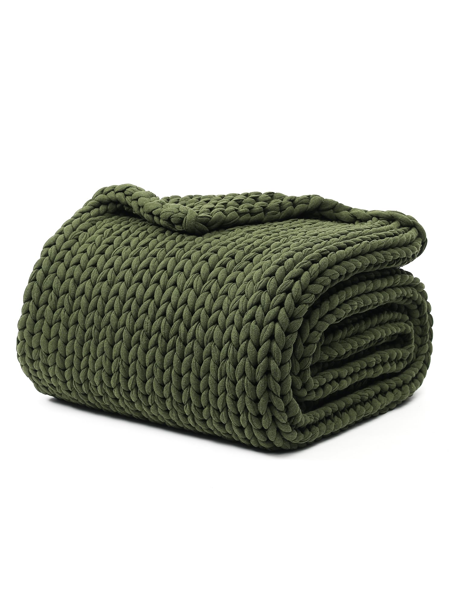 Chunky Knit Weighted Blanket with Breathable Cozy Design