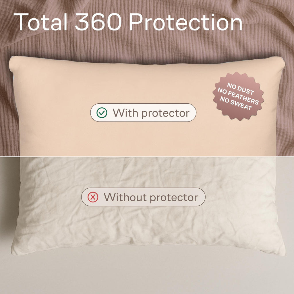 Soft Microfiber Zippered Pillow Protector Cover
