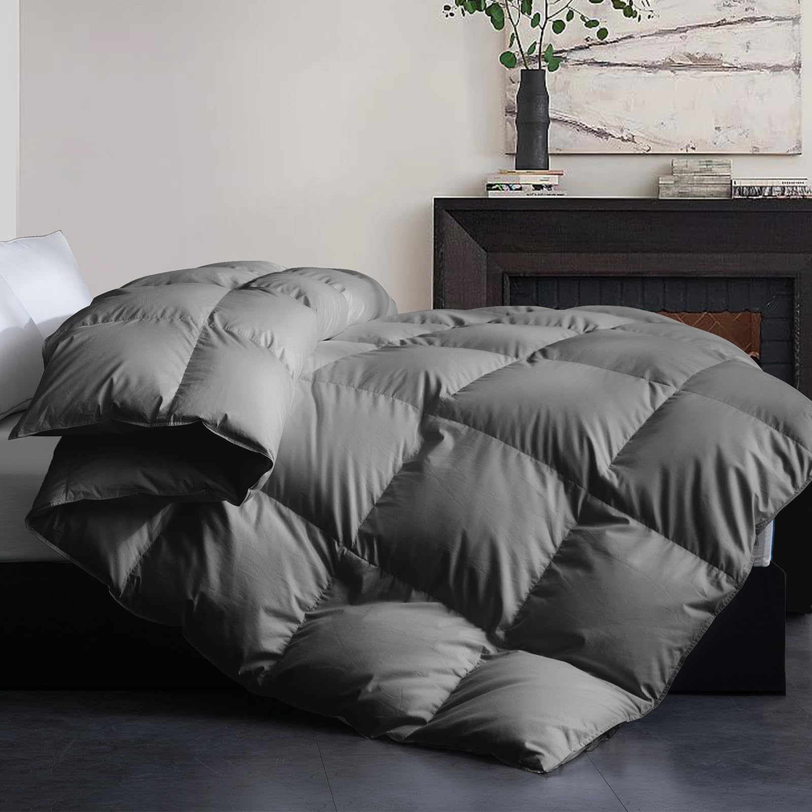 Feather and Down Fiber Comforter Duvet Insert for All Seasons