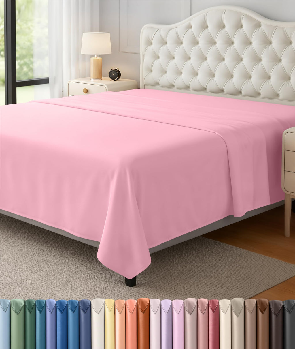 Ultra-Soft Breathable Hotel-Style Flat Bed Sheet