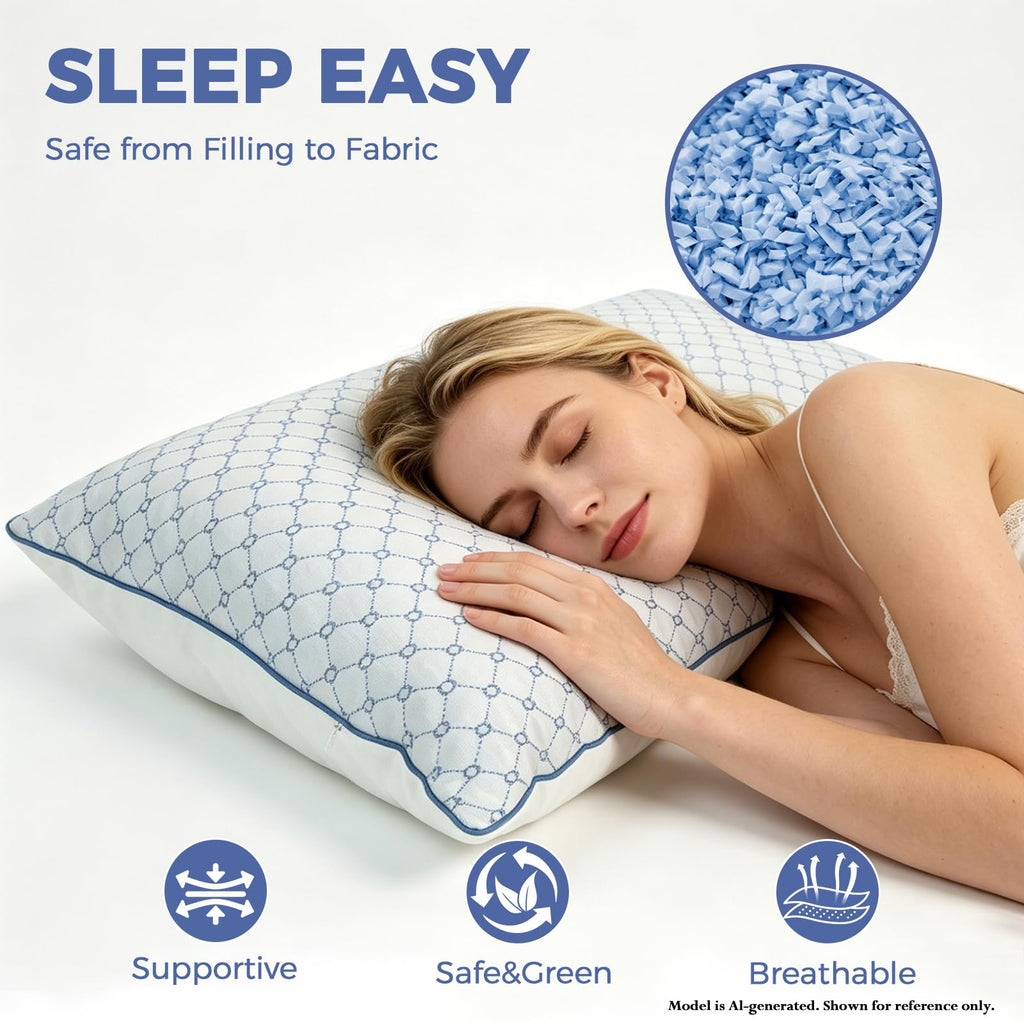 Soft Supportive Bed Pillow for Comfortable Everyday Sleep
