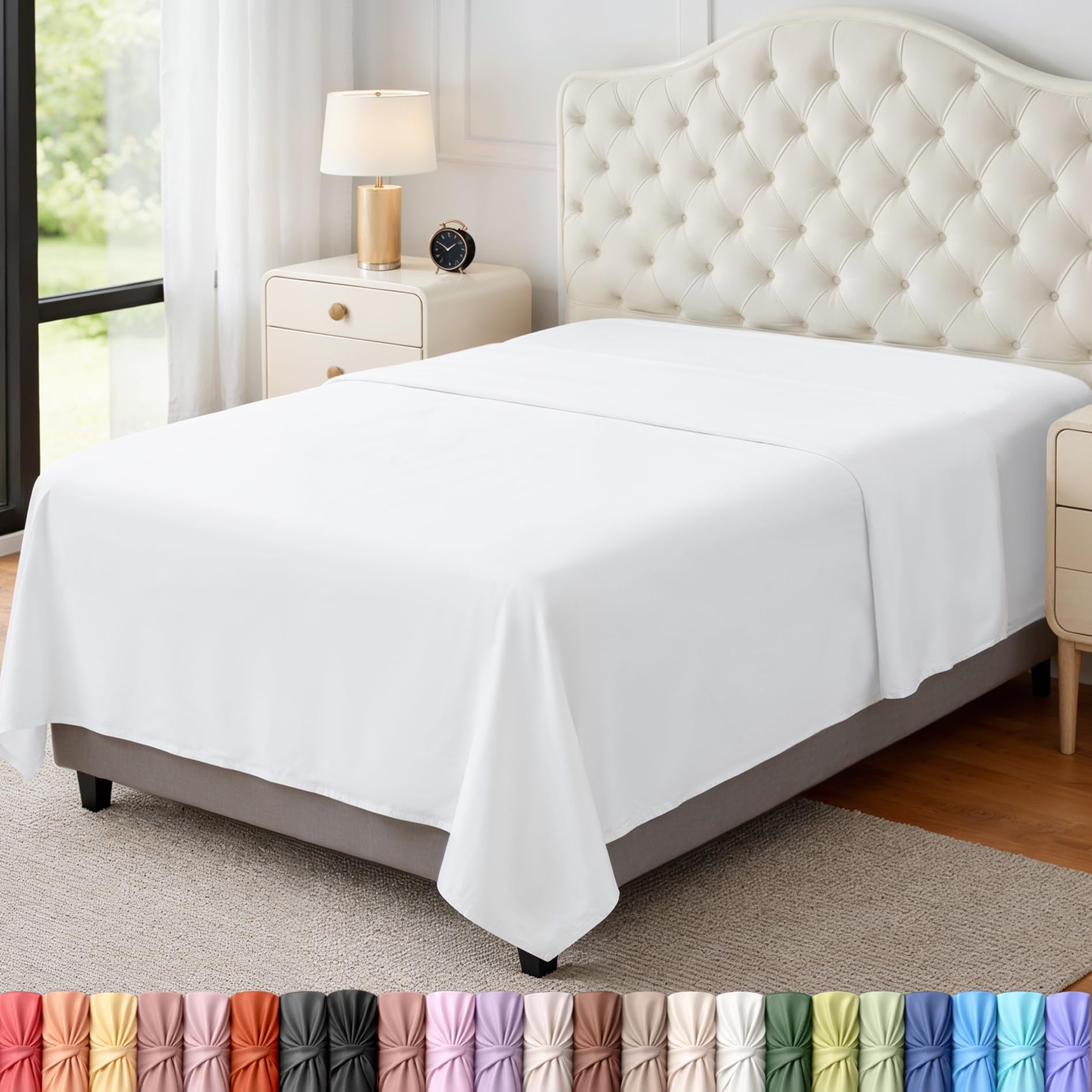 Ultra-Soft Breathable Hotel-Style Flat Bed Sheet