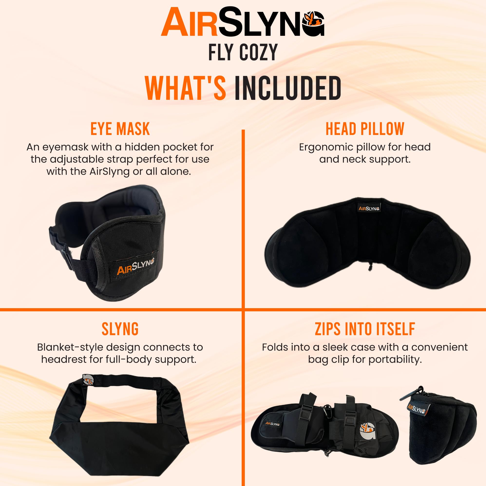 3-in-1 Memory Foam Airplane Sleep Support Pillow Set
