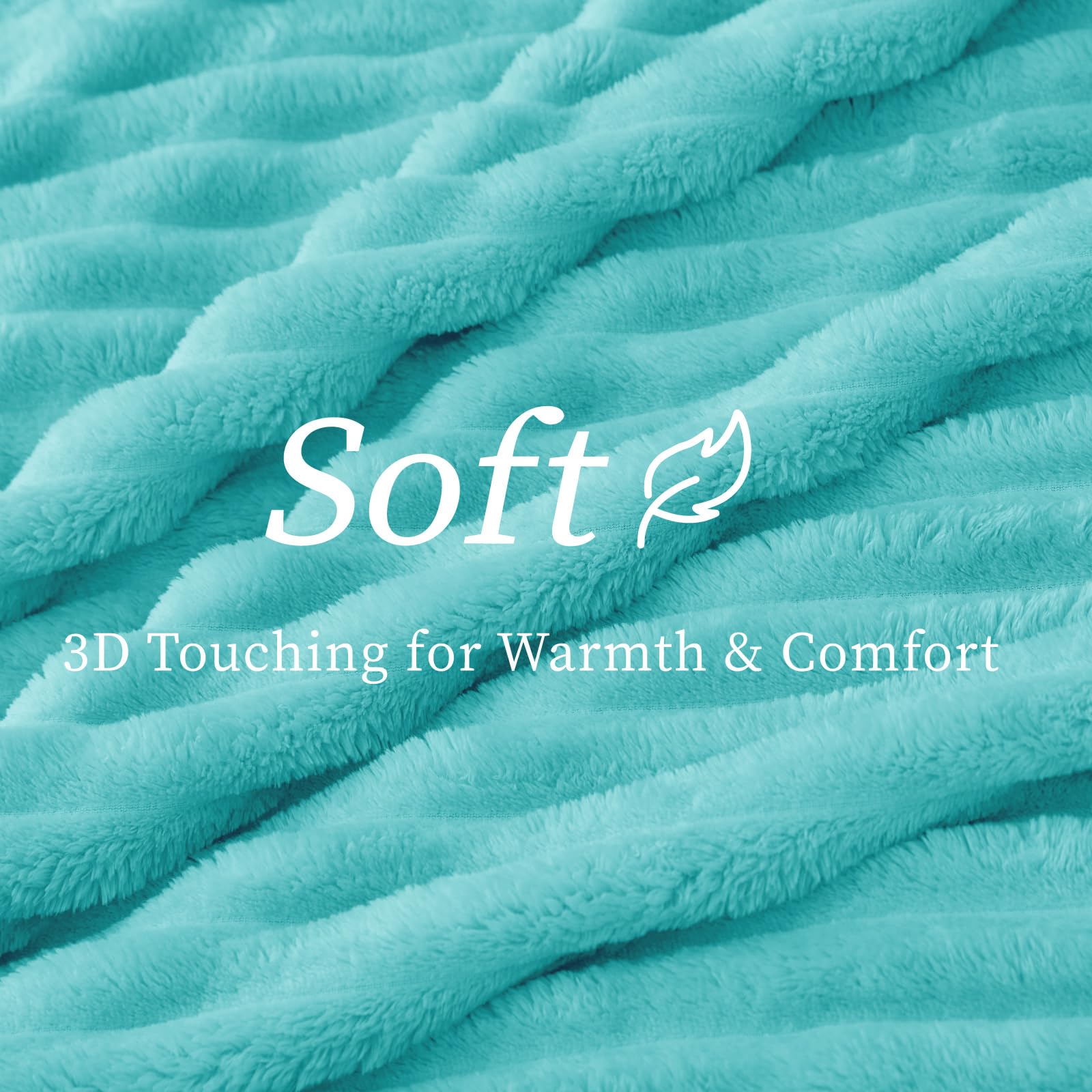 300GSM Soft Striped Fleece Throw Blanket for Couch & Bed