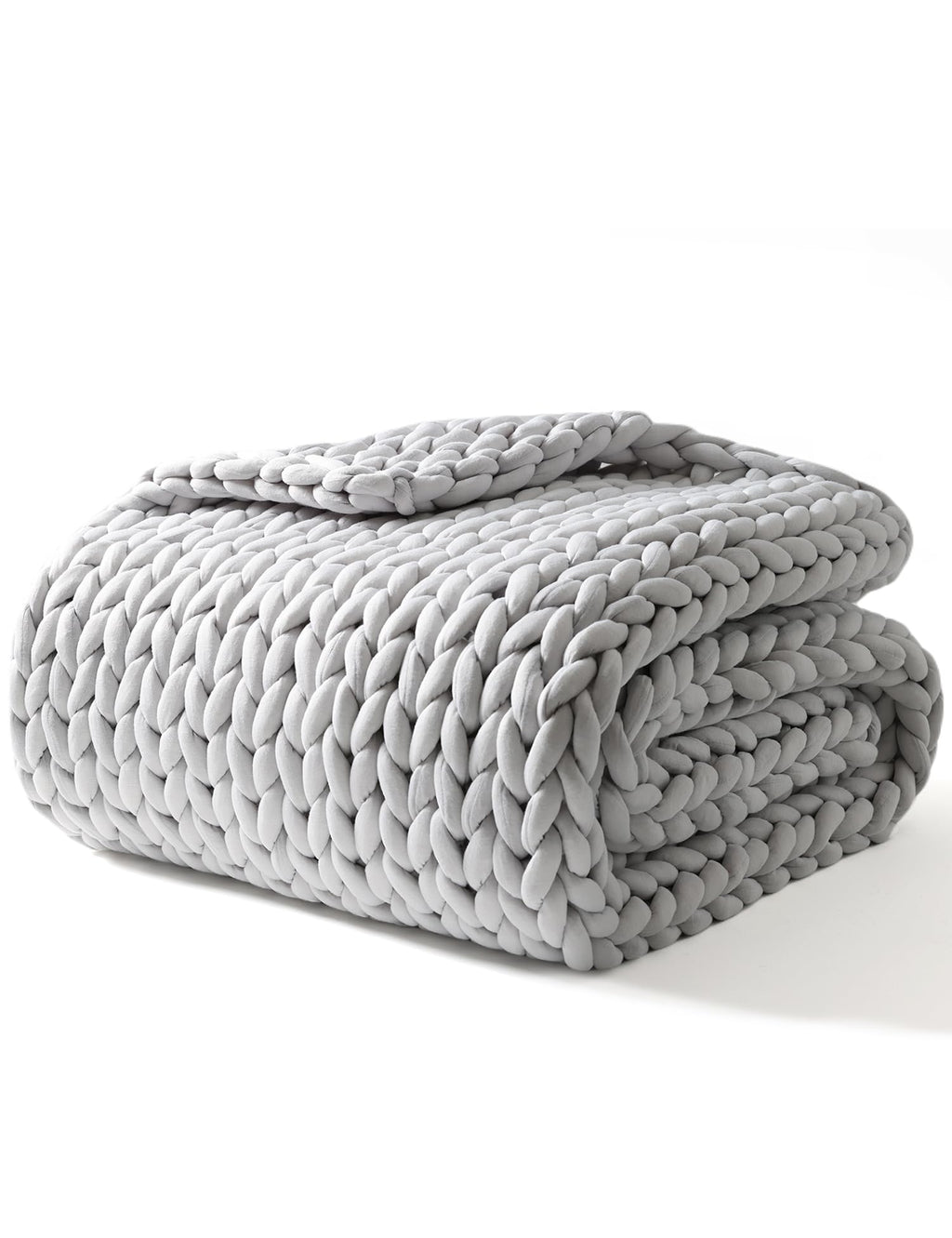 Chunky Knit Weighted Blanket with Breathable Cozy Design