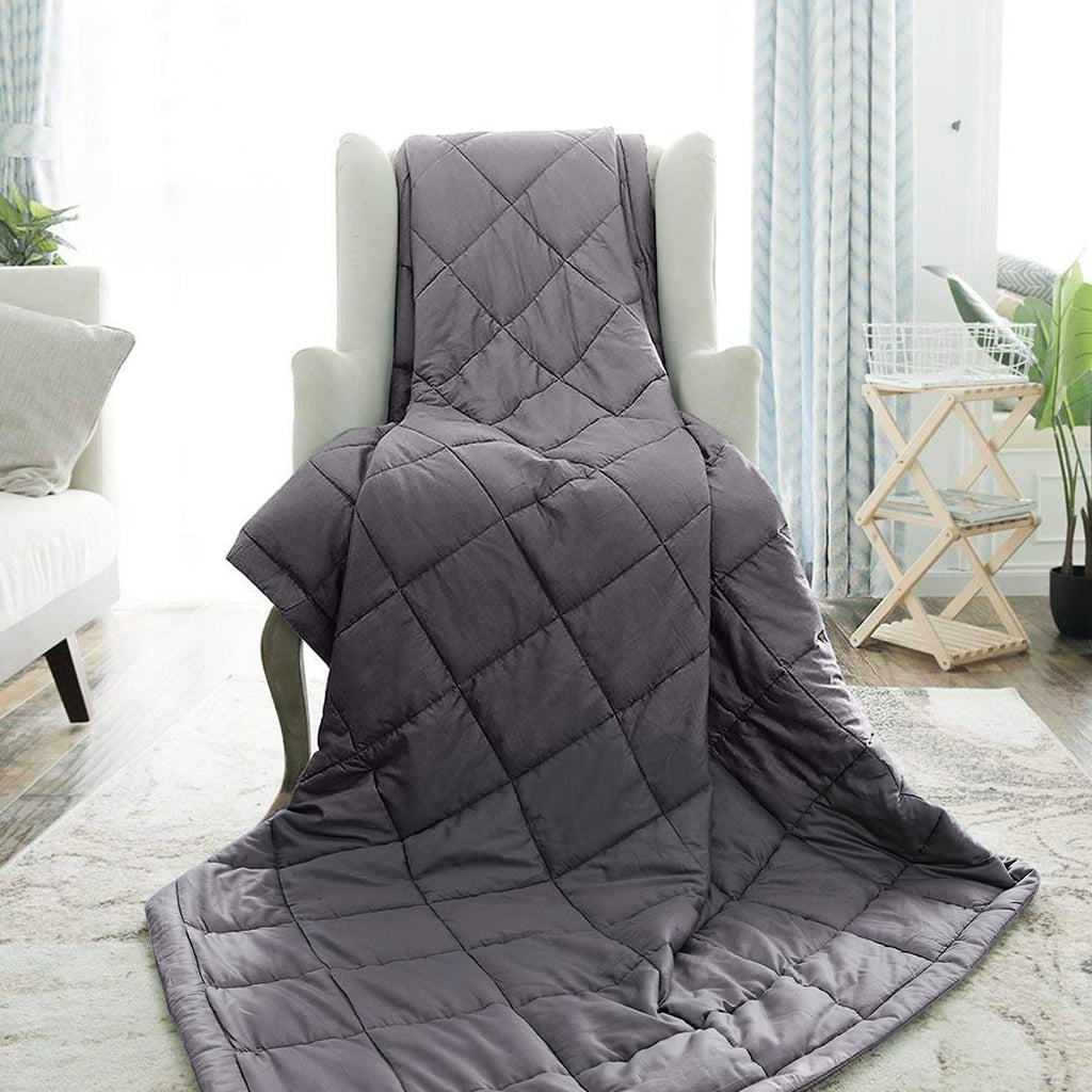 Weighted Blanket with Premium Glass Beads for Deep Sleep