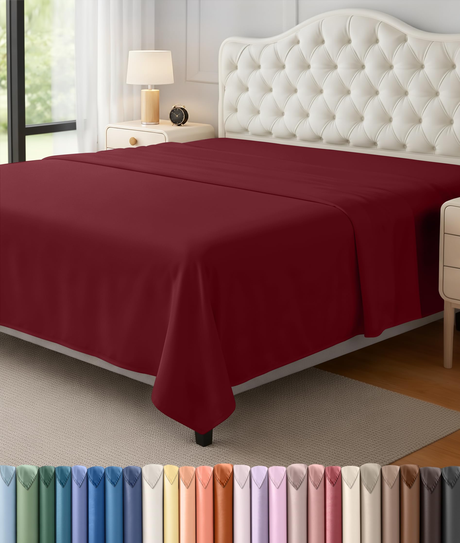 Ultra-Soft Breathable Hotel-Style Flat Bed Sheet