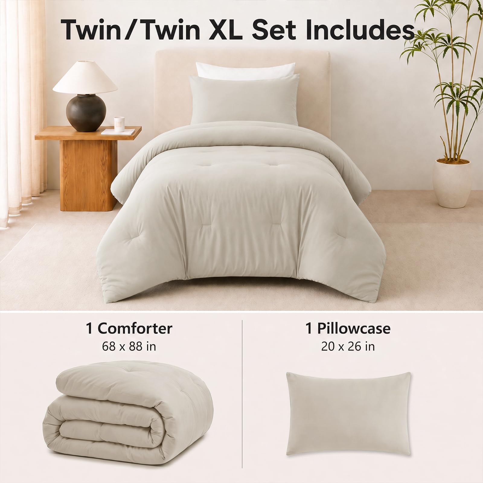 Down-Alternative Quilted Comforter Bedding Set