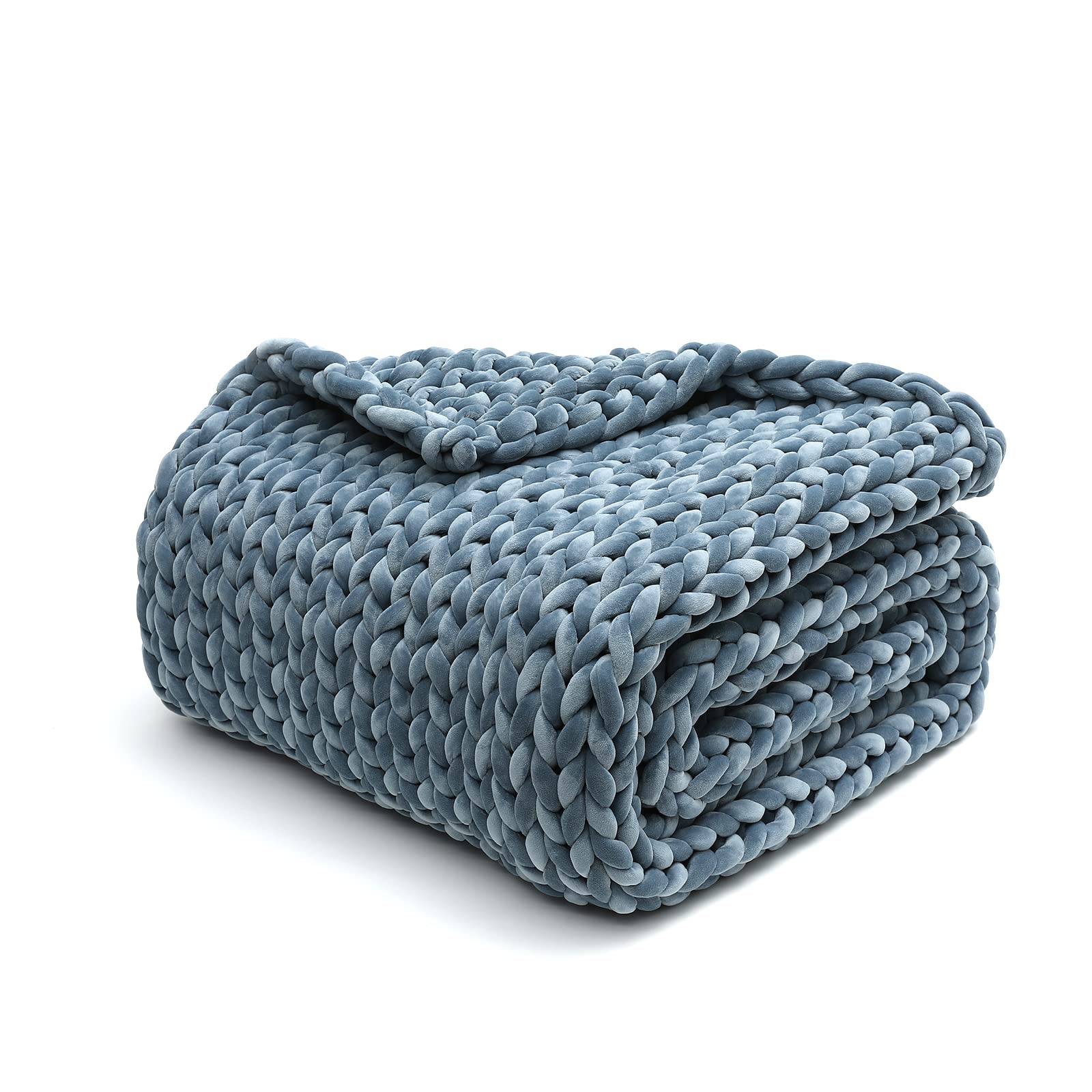 Chunky Knit Weighted Blanket with Breathable Cozy Design