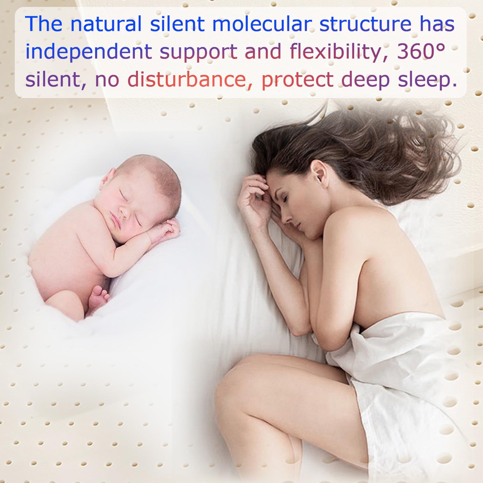 6-Inch Breathable Natural Latex Mattress Topper for Twin Beds