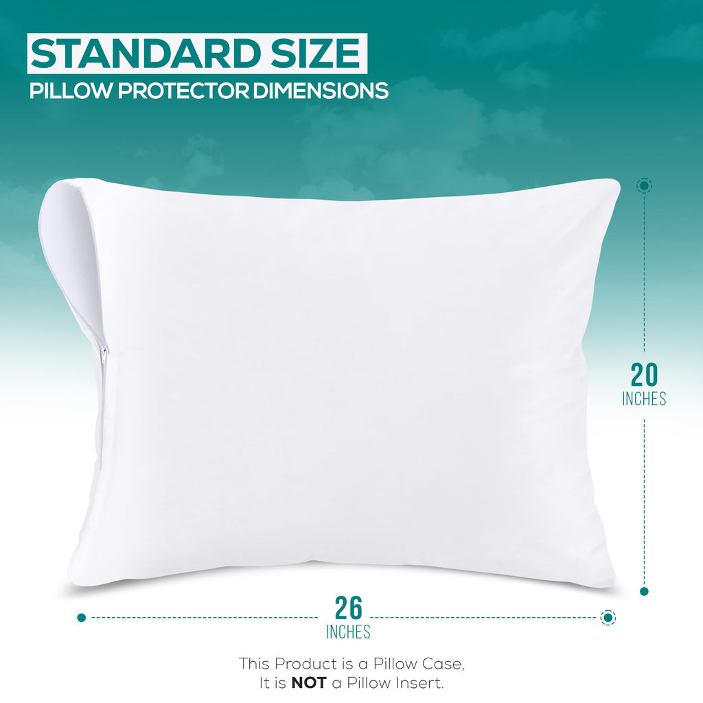 Waterproof Zippered Pillow Protectors with Bed Bug Barrier