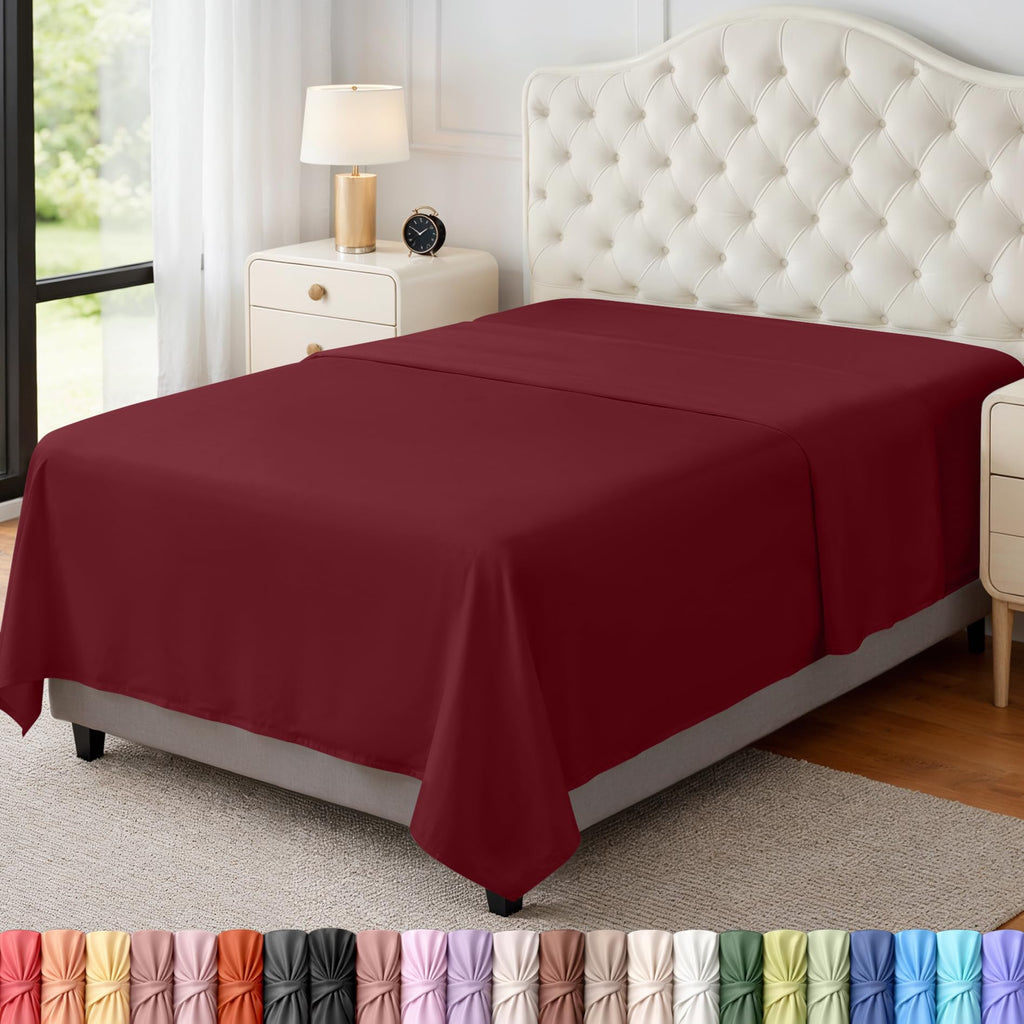 Ultra-Soft Breathable Hotel-Style Flat Bed Sheet