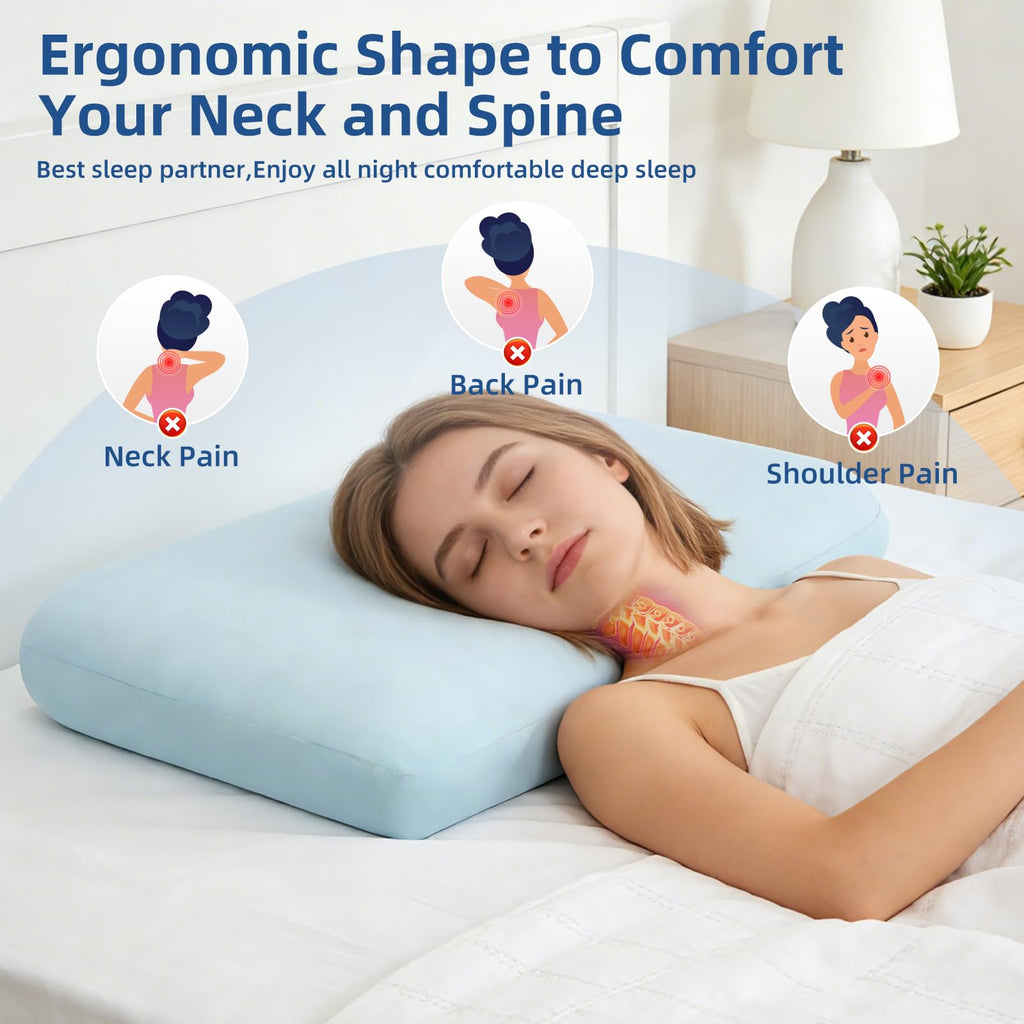 Ergonomic Memory Foam Support Pillow for Comfortable Sleep