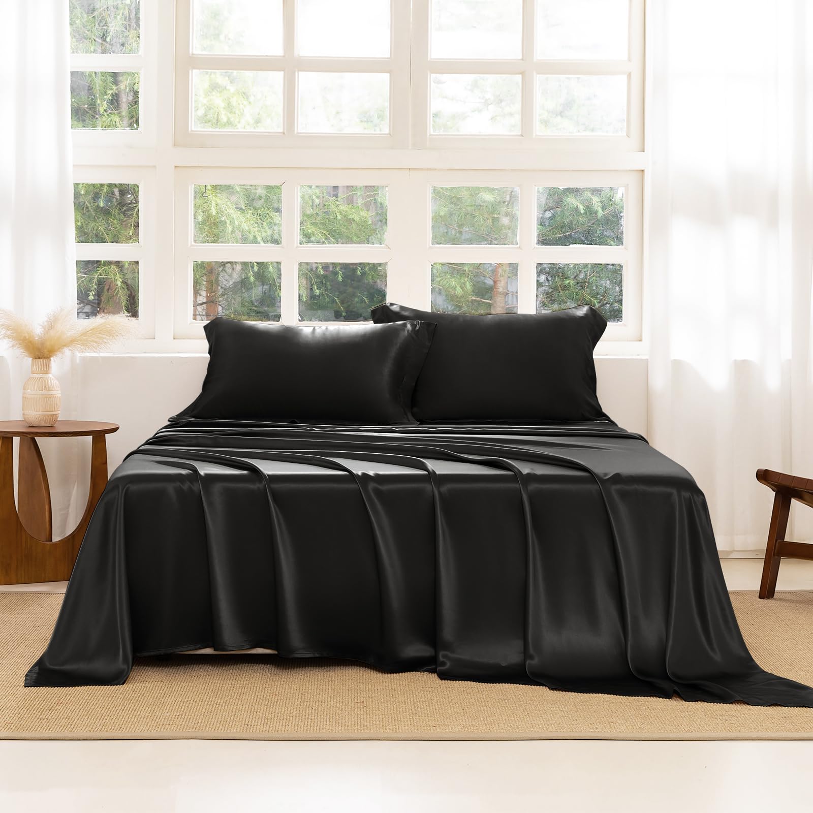 22 Momme 100% Mulberry Silk Luxury 4-Piece Sheet Set