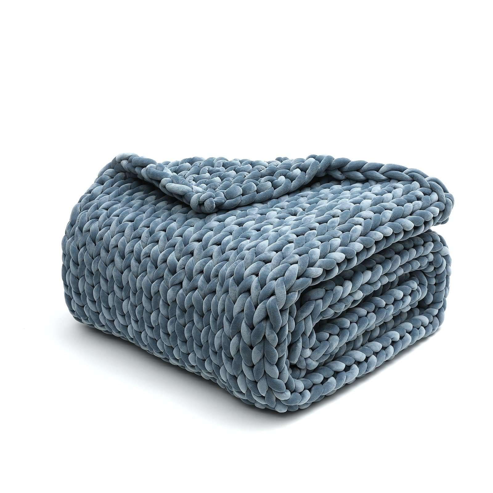 Chunky Knit Weighted Blanket with Breathable Cozy Design