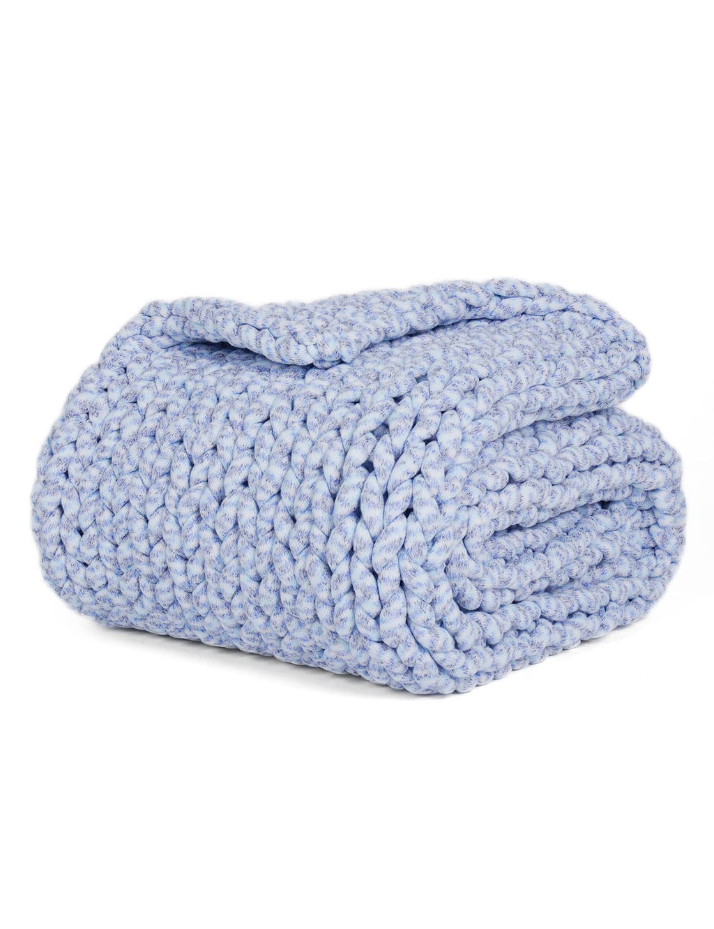 Chunky Knit Weighted Blanket with Breathable Cozy Design