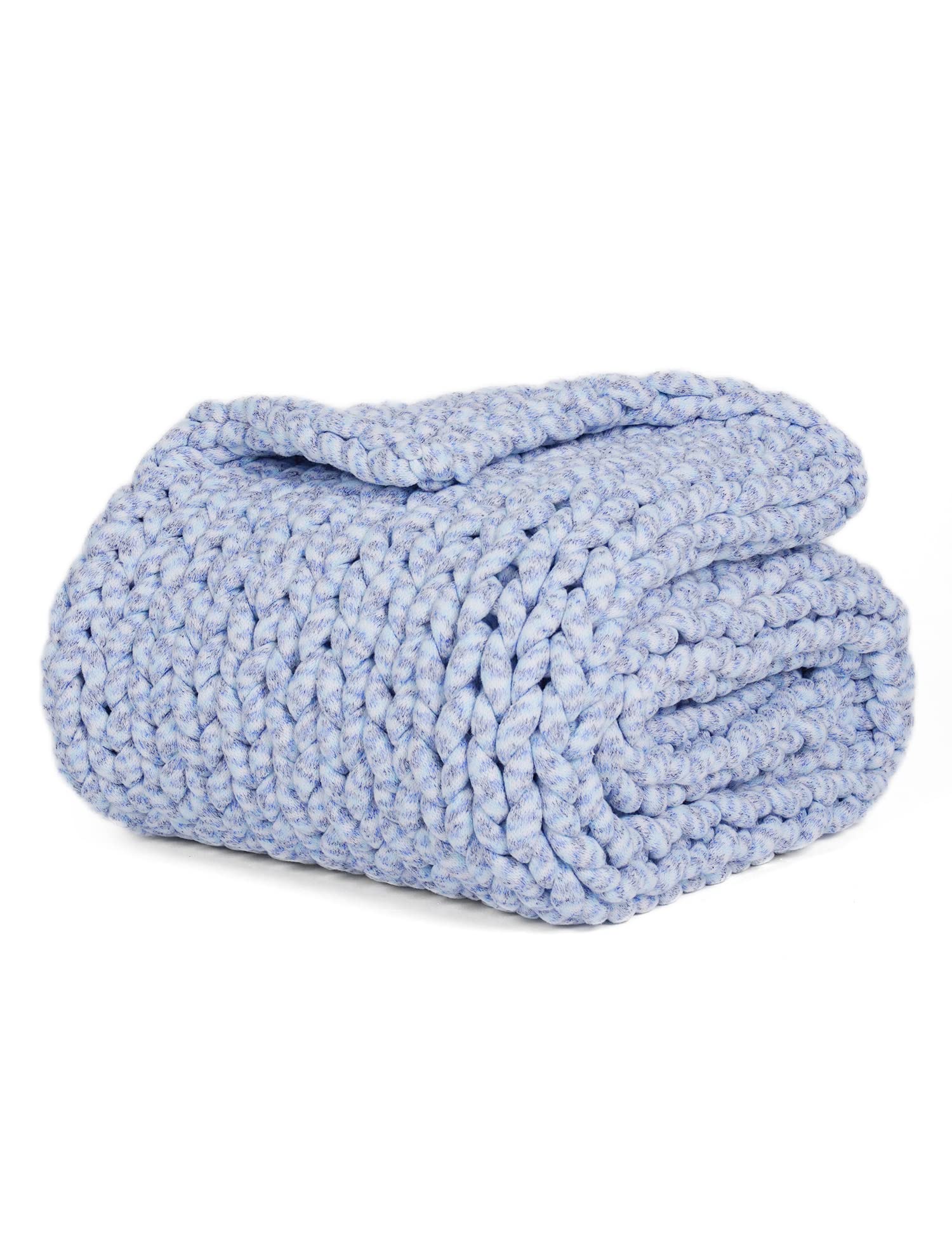 Chunky Knit Weighted Blanket with Breathable Cozy Design