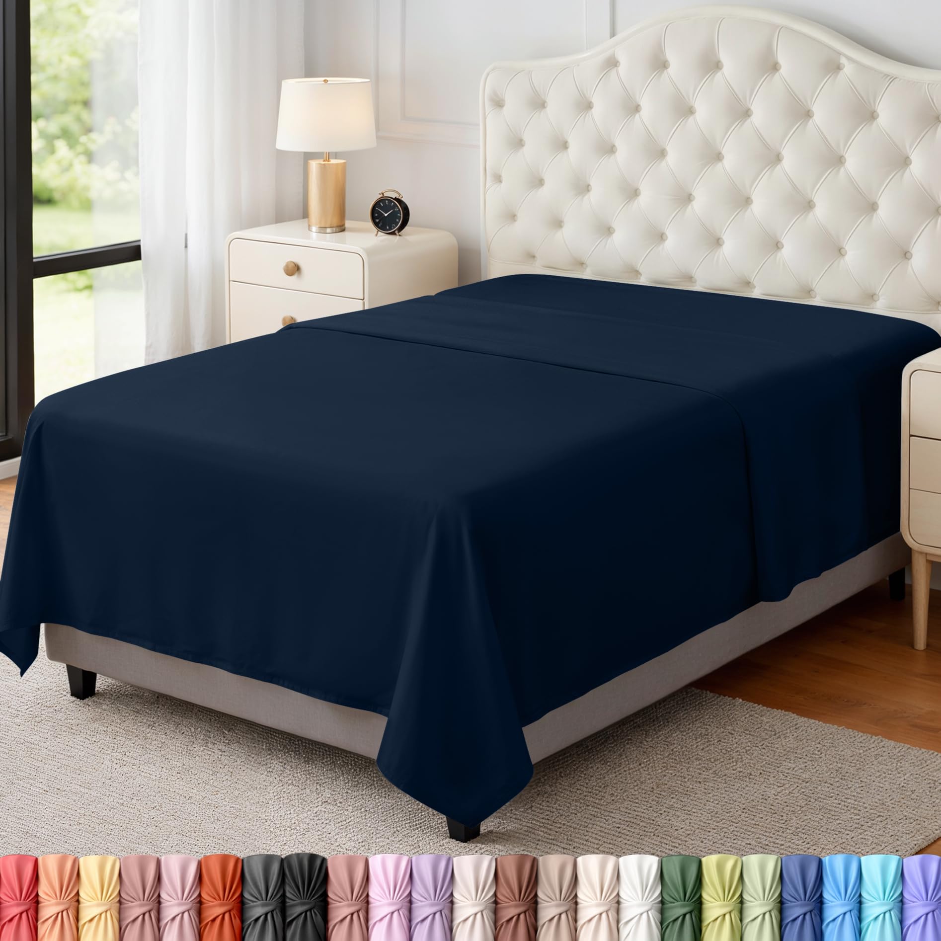 Ultra-Soft Breathable Hotel-Style Flat Bed Sheet